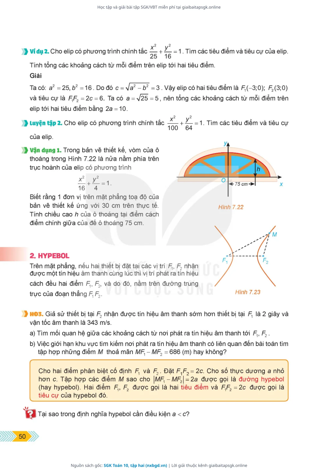 Trang 51 sách giáo khoa SGK Toán 10, tập hai thu nhỏ