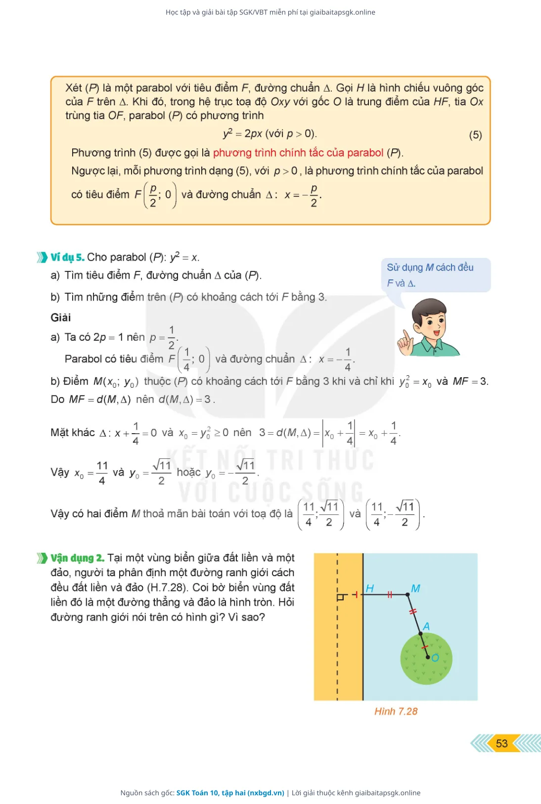 Trang 54 sách giáo khoa SGK Toán 10, tập hai thu nhỏ