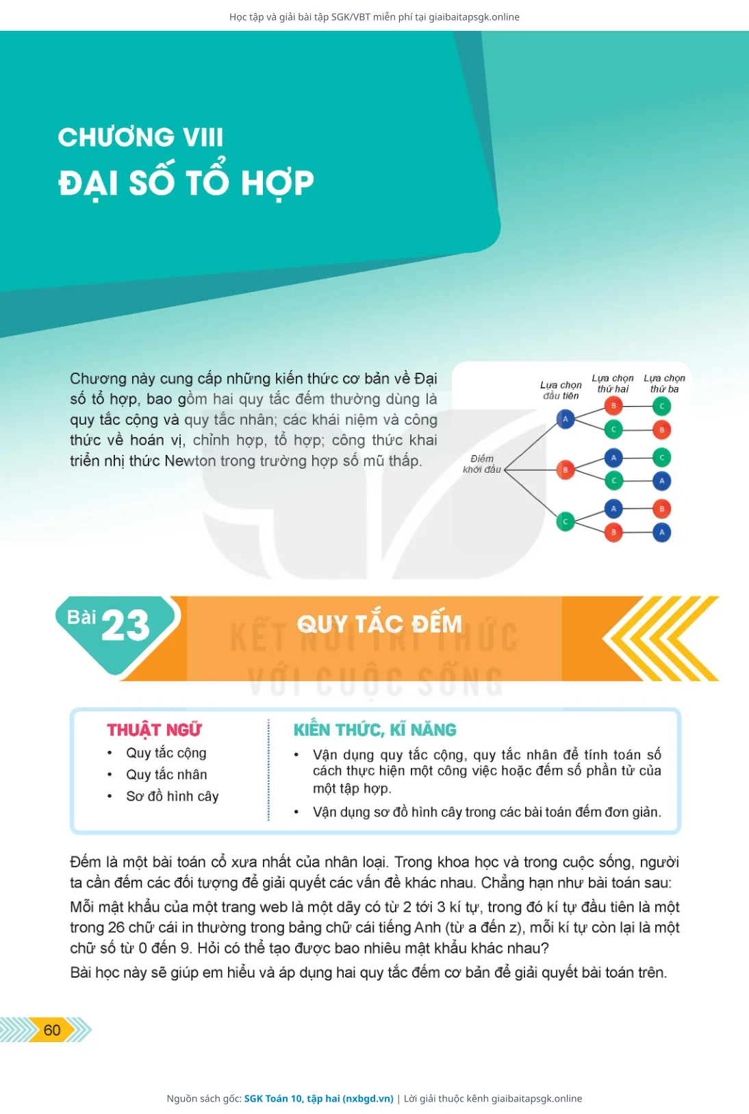 Trang 61 sách giáo khoa SGK Toán 10, tập hai thu nhỏ