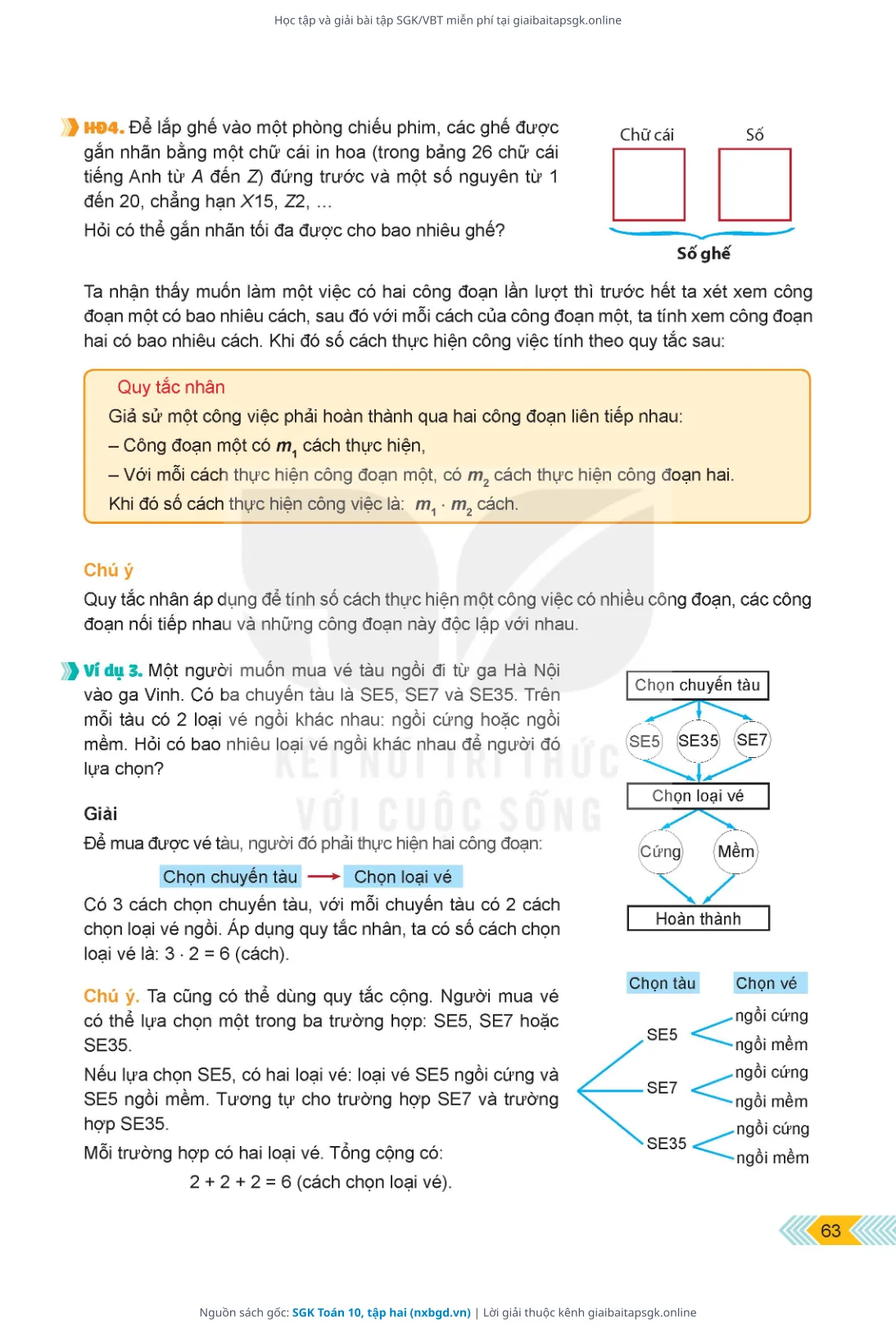Trang 64 sách giáo khoa SGK Toán 10, tập hai thu nhỏ