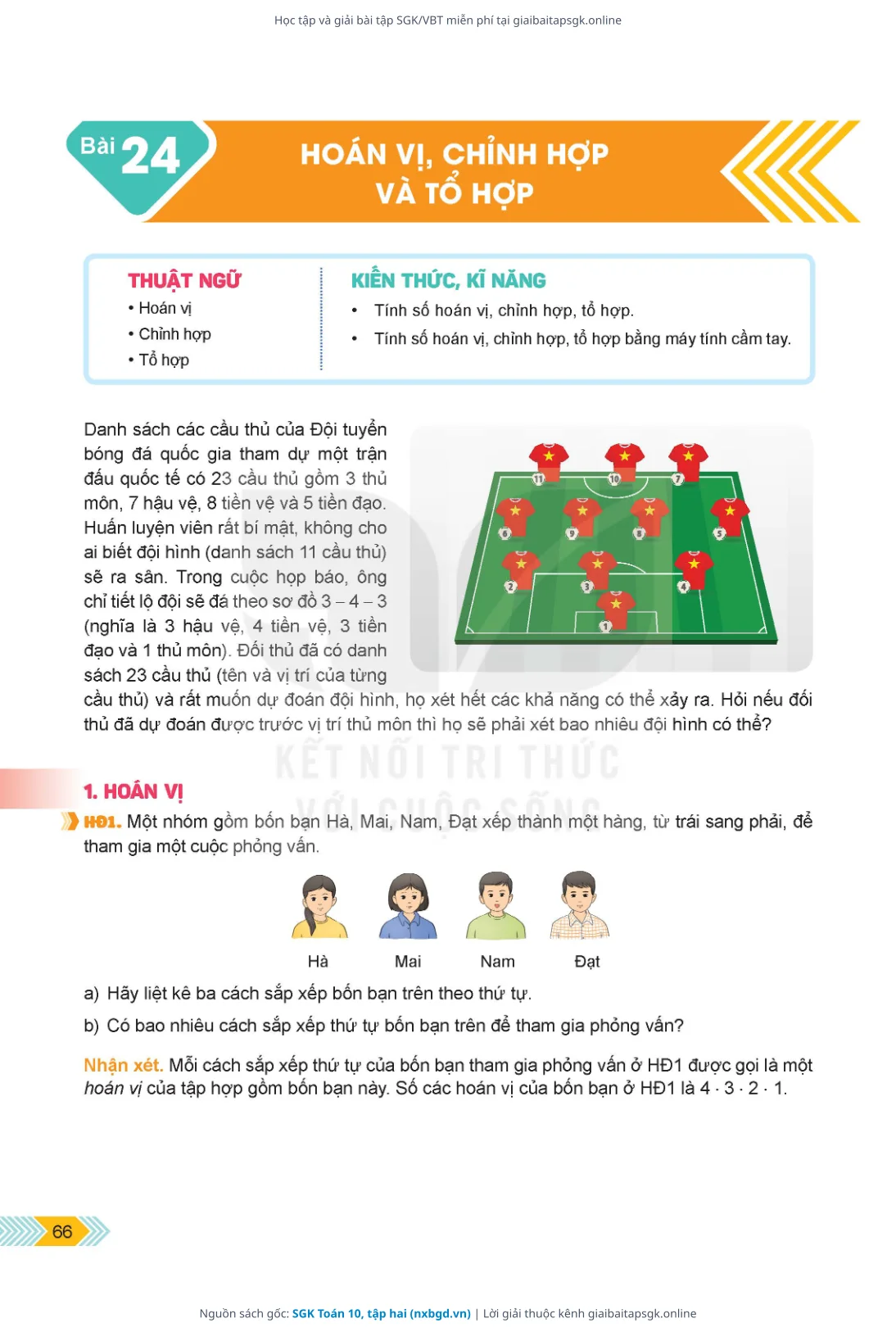Trang 67 sách giáo khoa SGK Toán 10, tập hai thu nhỏ