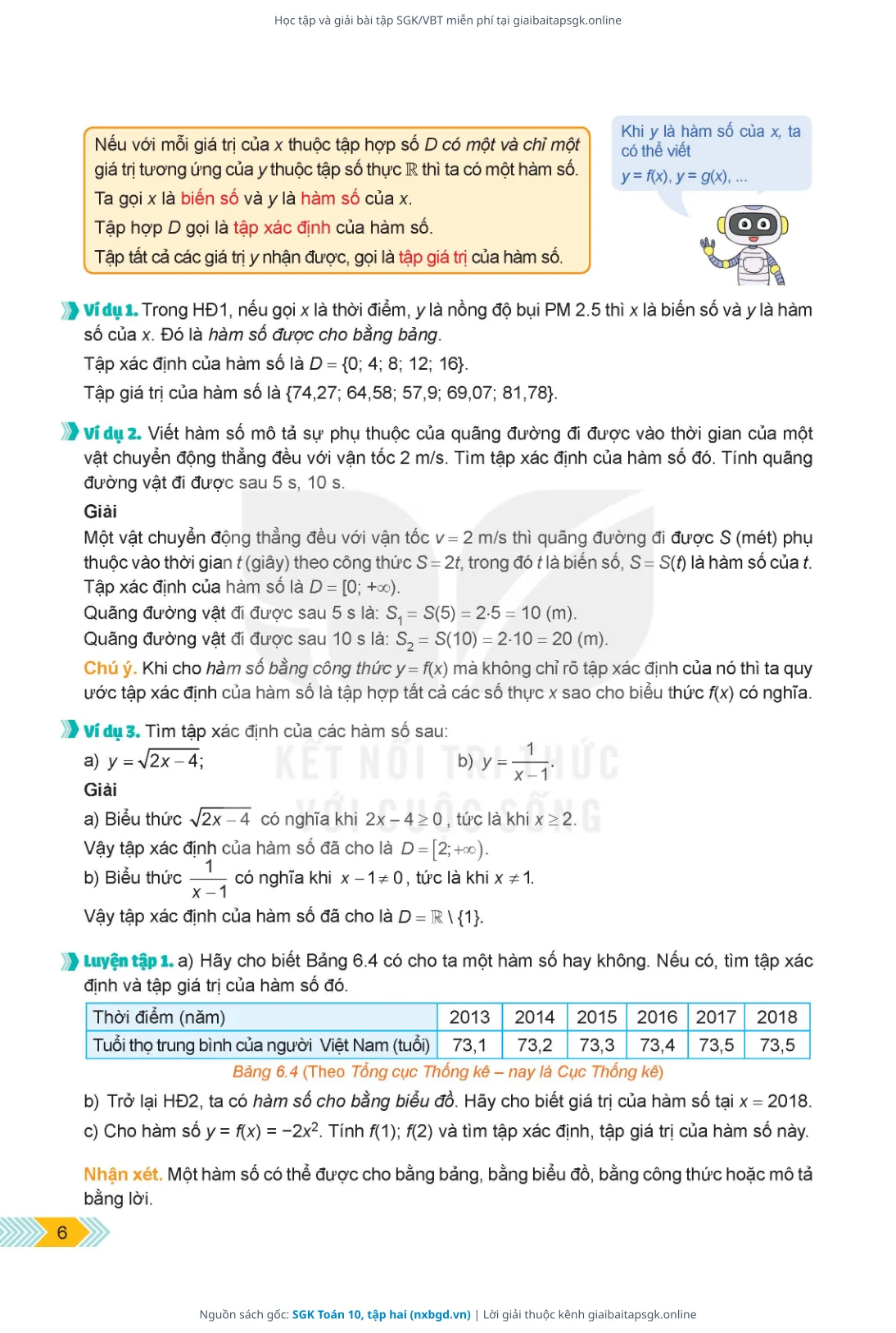 Trang 7 sách giáo khoa SGK Toán 10, tập hai thu nhỏ