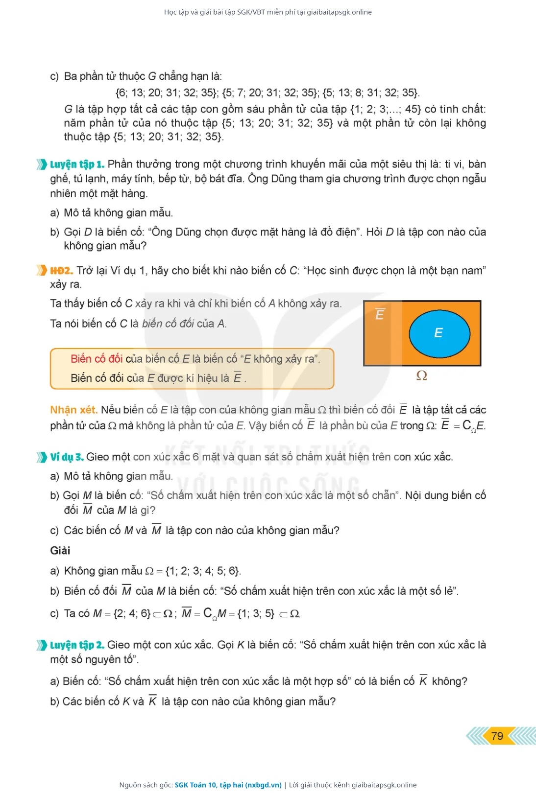 Trang 80 sách giáo khoa SGK Toán 10, tập hai thu nhỏ