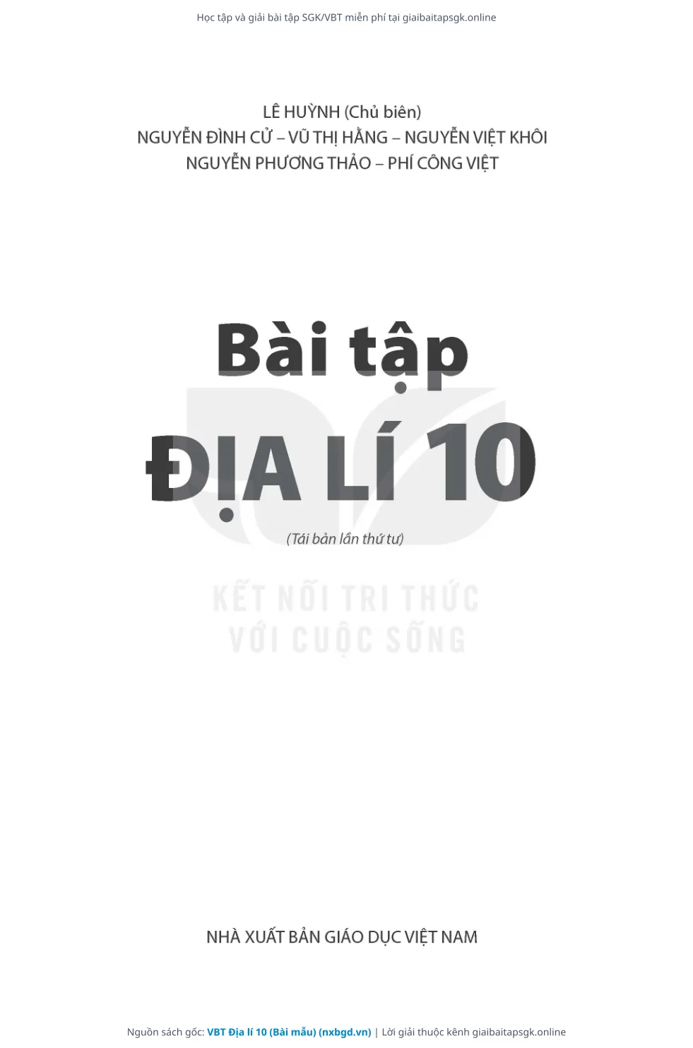 Trang 2 sách giáo khoa VBT Địa lí 10 (Bài mẫu) thu nhỏ