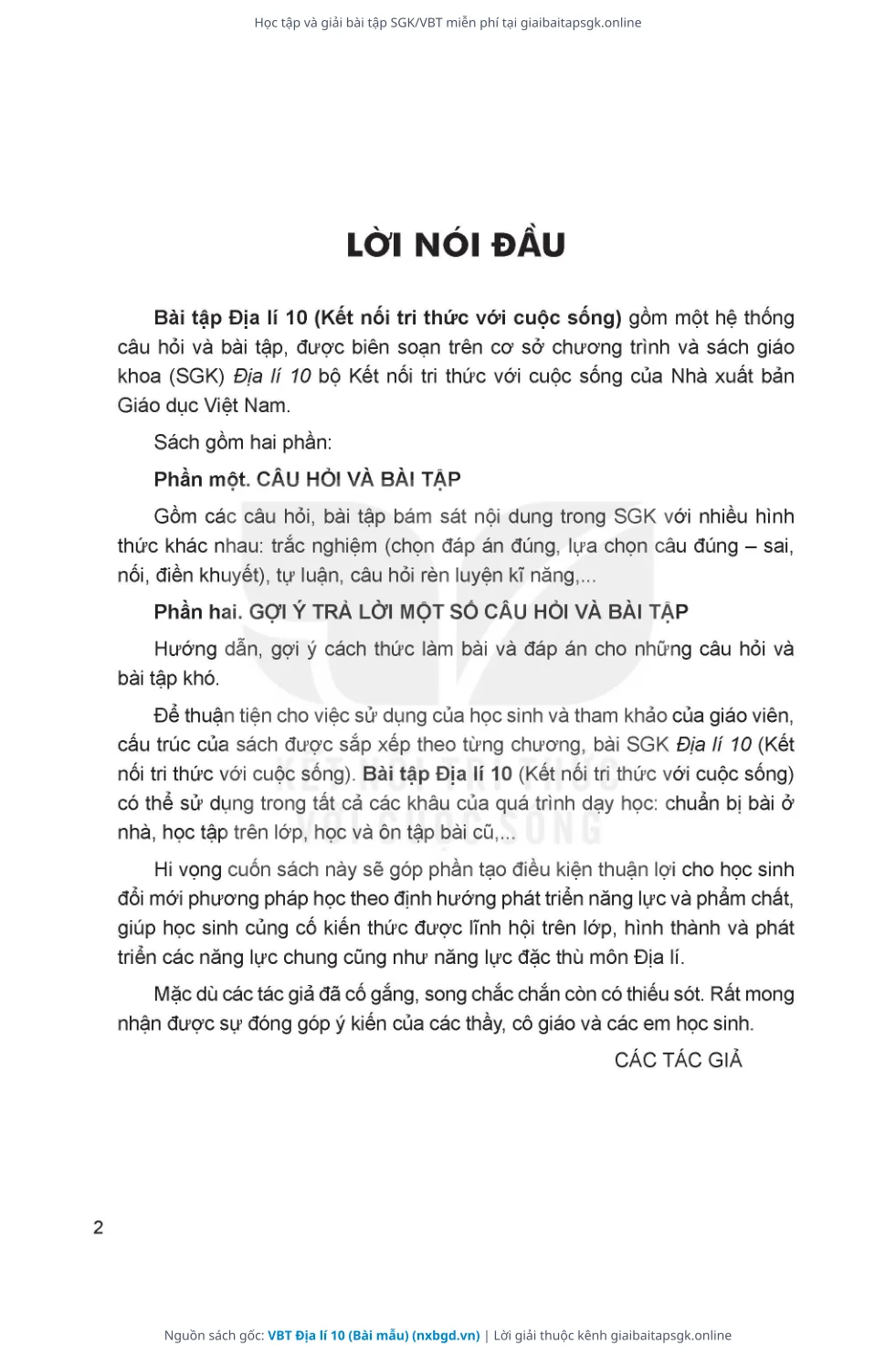 Trang 3 sách giáo khoa VBT Địa lí 10 (Bài mẫu) thu nhỏ