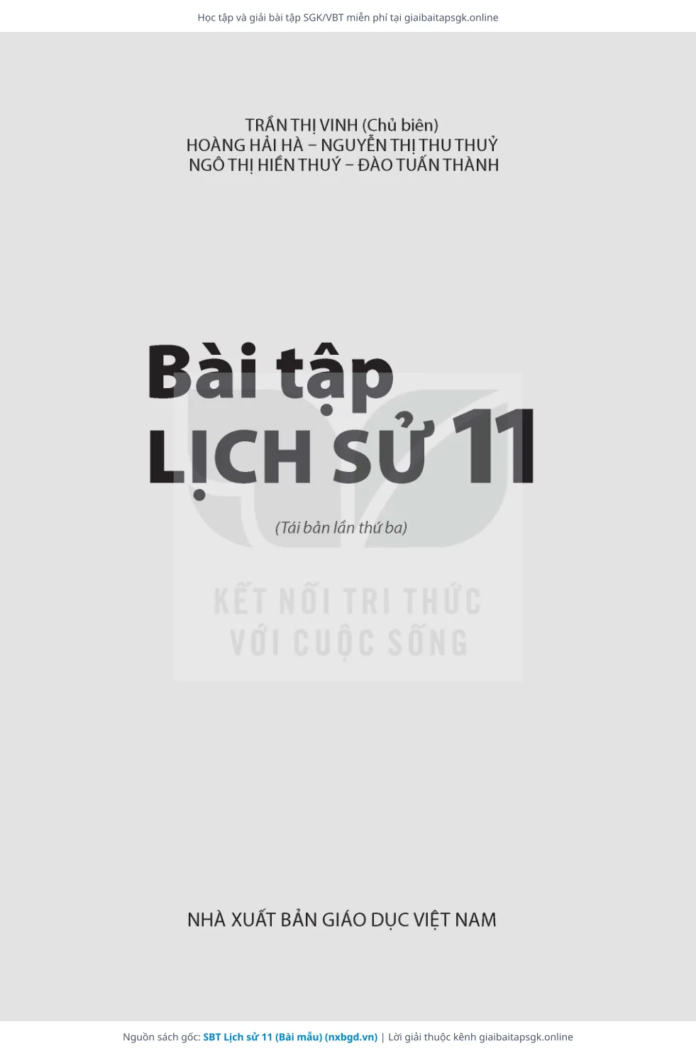 Trang 2 sách giáo khoa SBT Lịch sử 11 (Bài mẫu) thu nhỏ