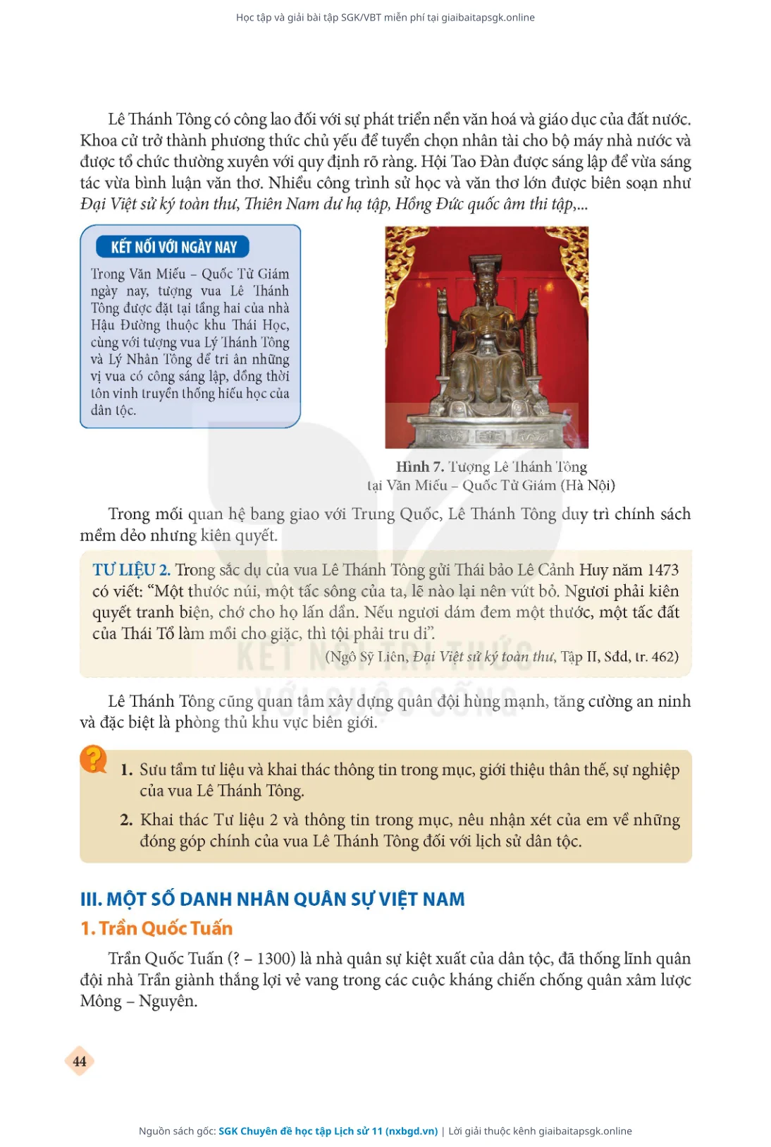 Trang 45 sách giáo khoa SGK Chuyên đề học tập Lịch sử 11 thu nhỏ