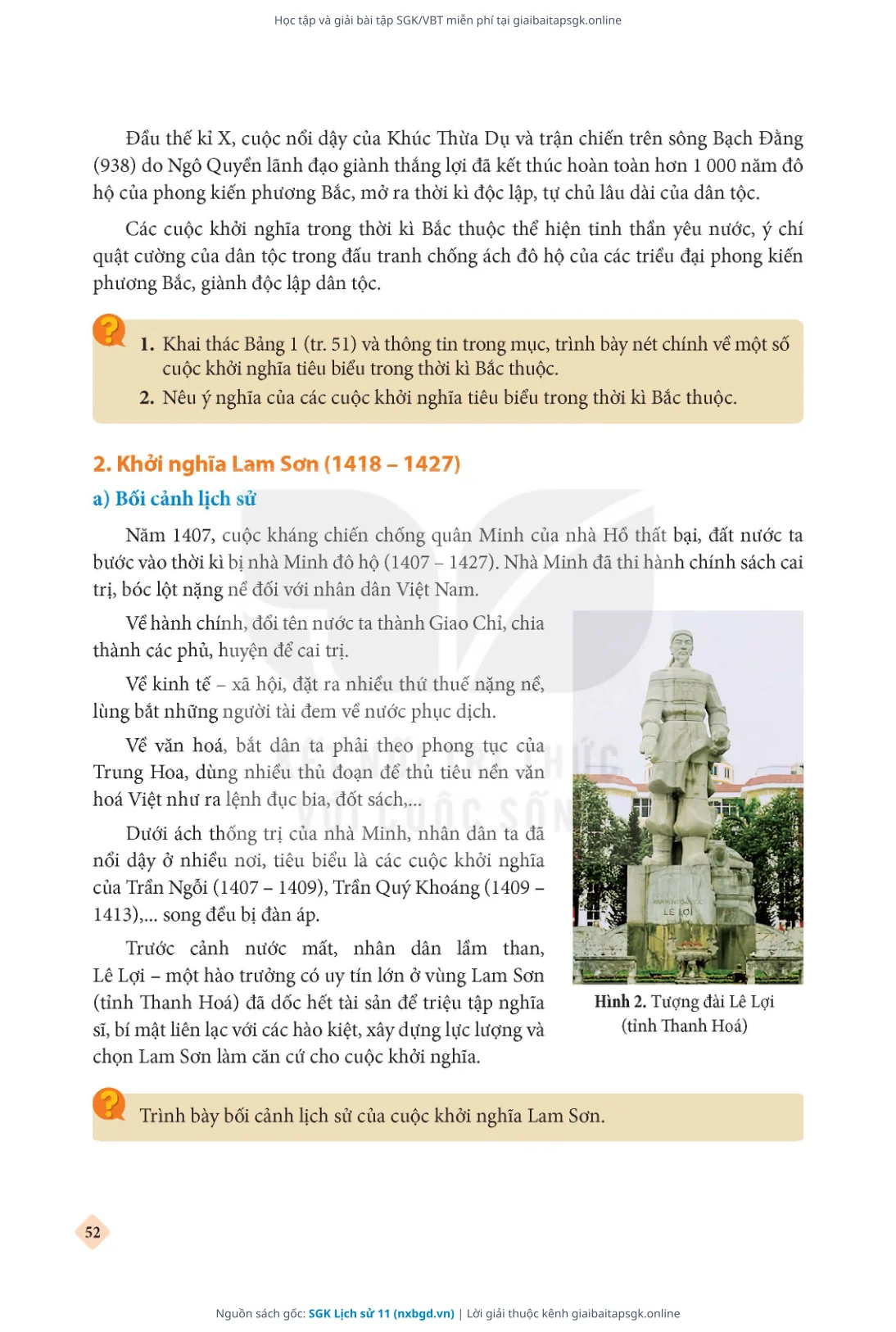 Trang 53 sách giáo khoa SGK Lịch sử 11 thu nhỏ