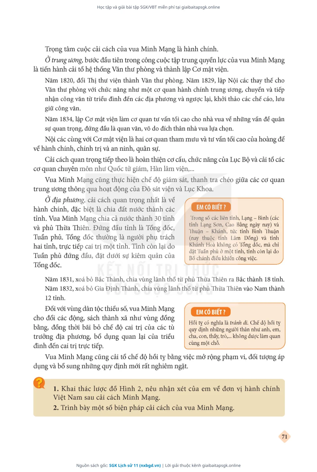 Trang 72 sách giáo khoa SGK Lịch sử 11 thu nhỏ