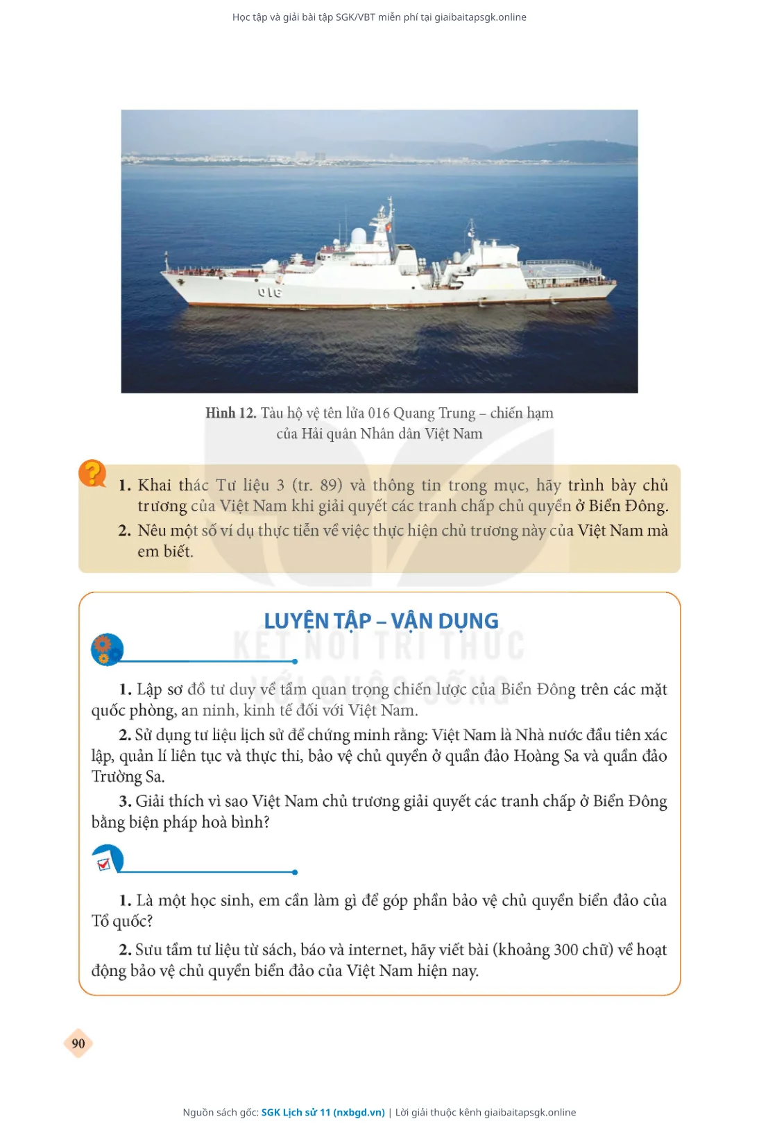 Trang 91 sách giáo khoa SGK Lịch sử 11 thu nhỏ