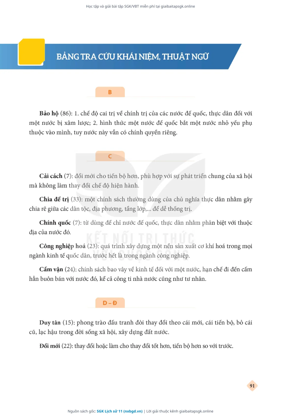 Trang 92 sách giáo khoa SGK Lịch sử 11 thu nhỏ