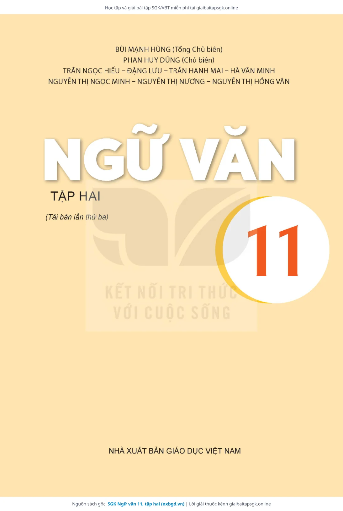 Trang 2 sách giáo khoa SGK Ngữ văn 11, tập hai thu nhỏ
