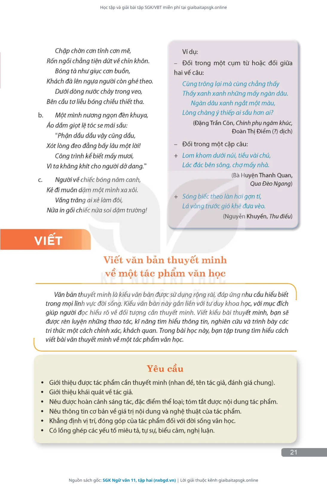 Trang 22 sách giáo khoa SGK Ngữ văn 11, tập hai thu nhỏ