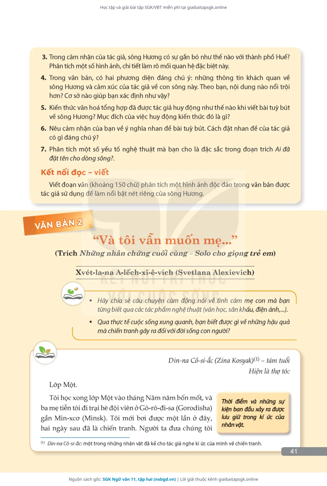 Trang 42 sách giáo khoa SGK Ngữ văn 11, tập hai thu nhỏ