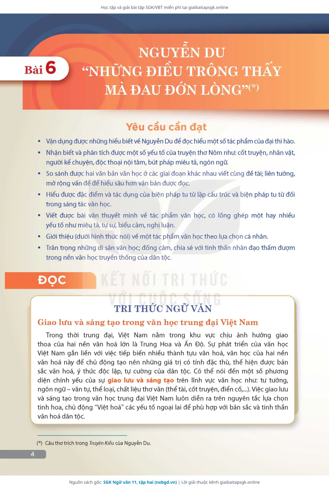 Trang 5 sách giáo khoa SGK Ngữ văn 11, tập hai thu nhỏ