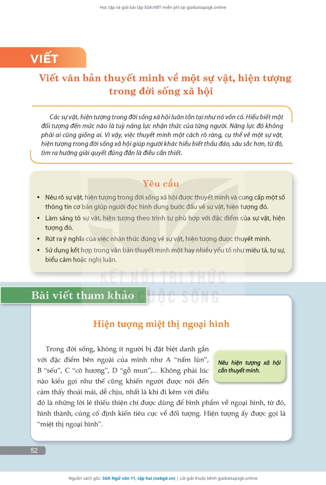 Trang 53 sách giáo khoa SGK Ngữ văn 11, tập hai thu nhỏ