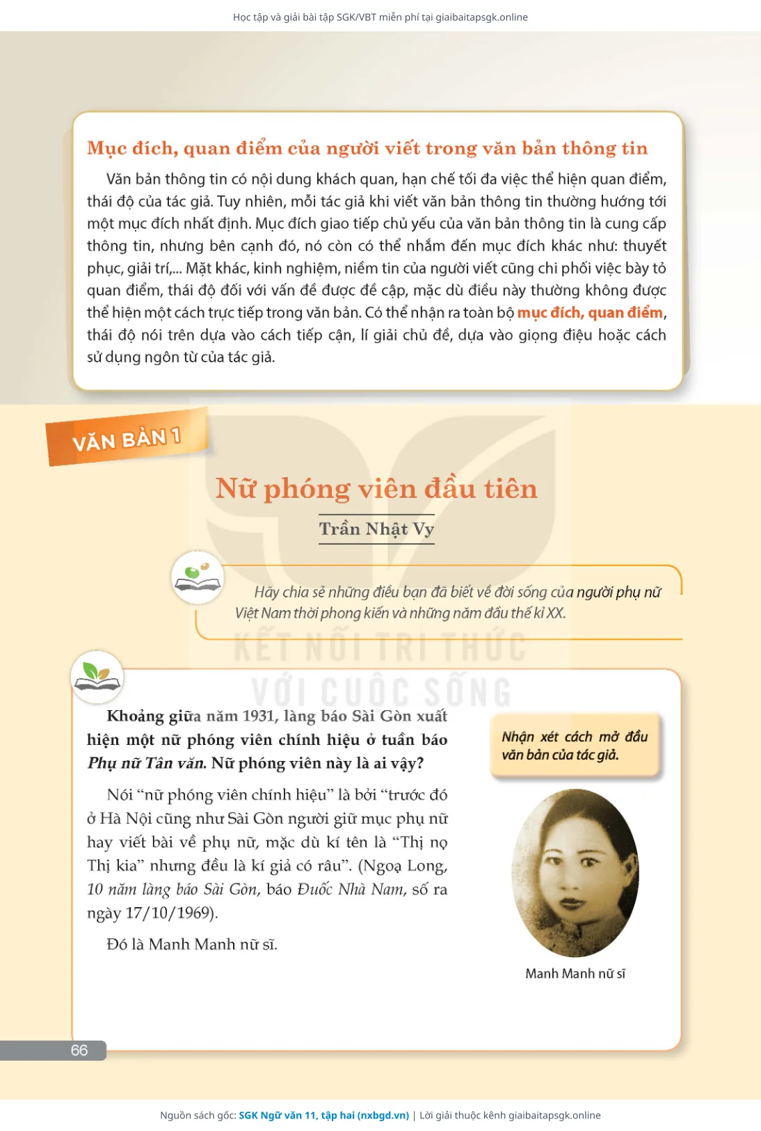 Trang 67 sách giáo khoa SGK Ngữ văn 11, tập hai thu nhỏ