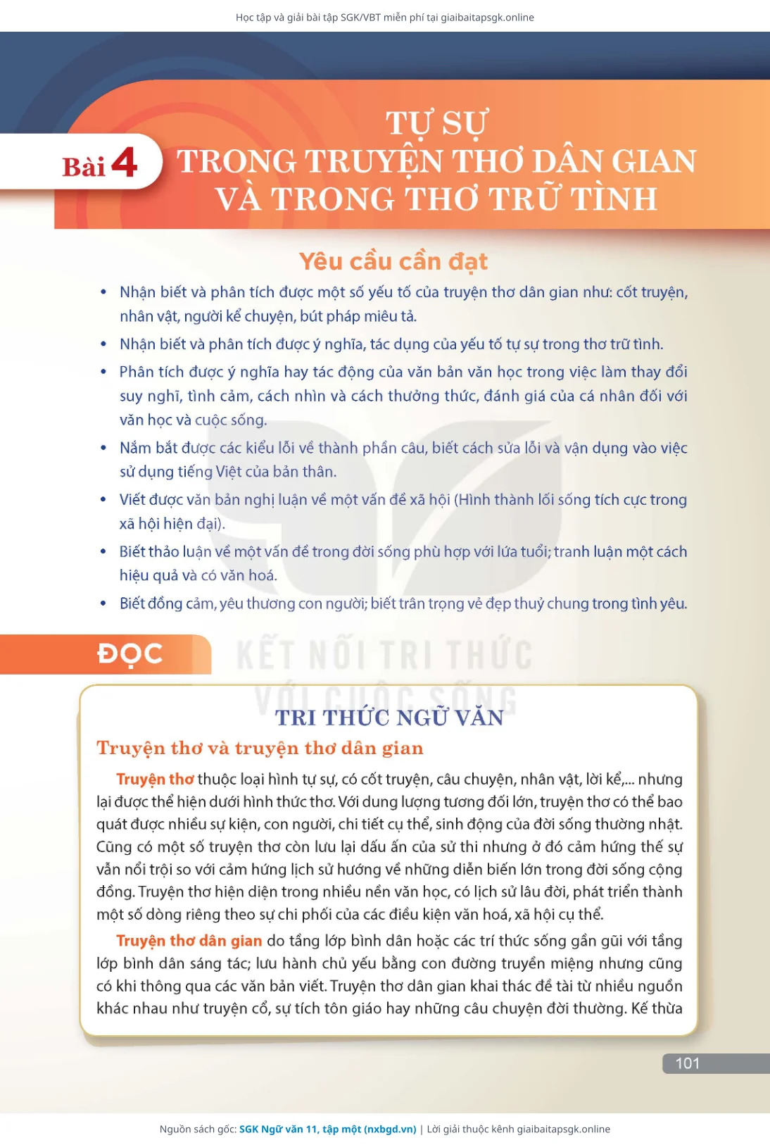 Trang 102 sách giáo khoa SGK Ngữ văn 11, tập một thu nhỏ