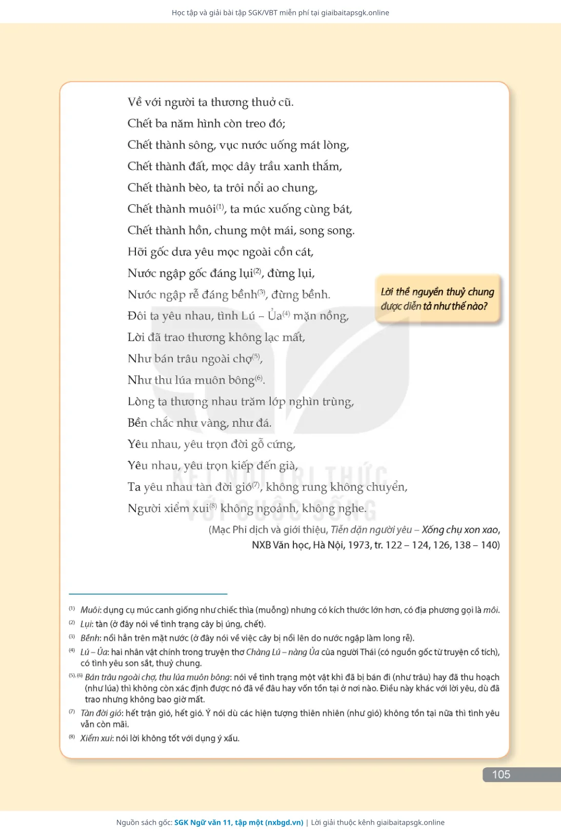 Trang 106 sách giáo khoa SGK Ngữ văn 11, tập một thu nhỏ
