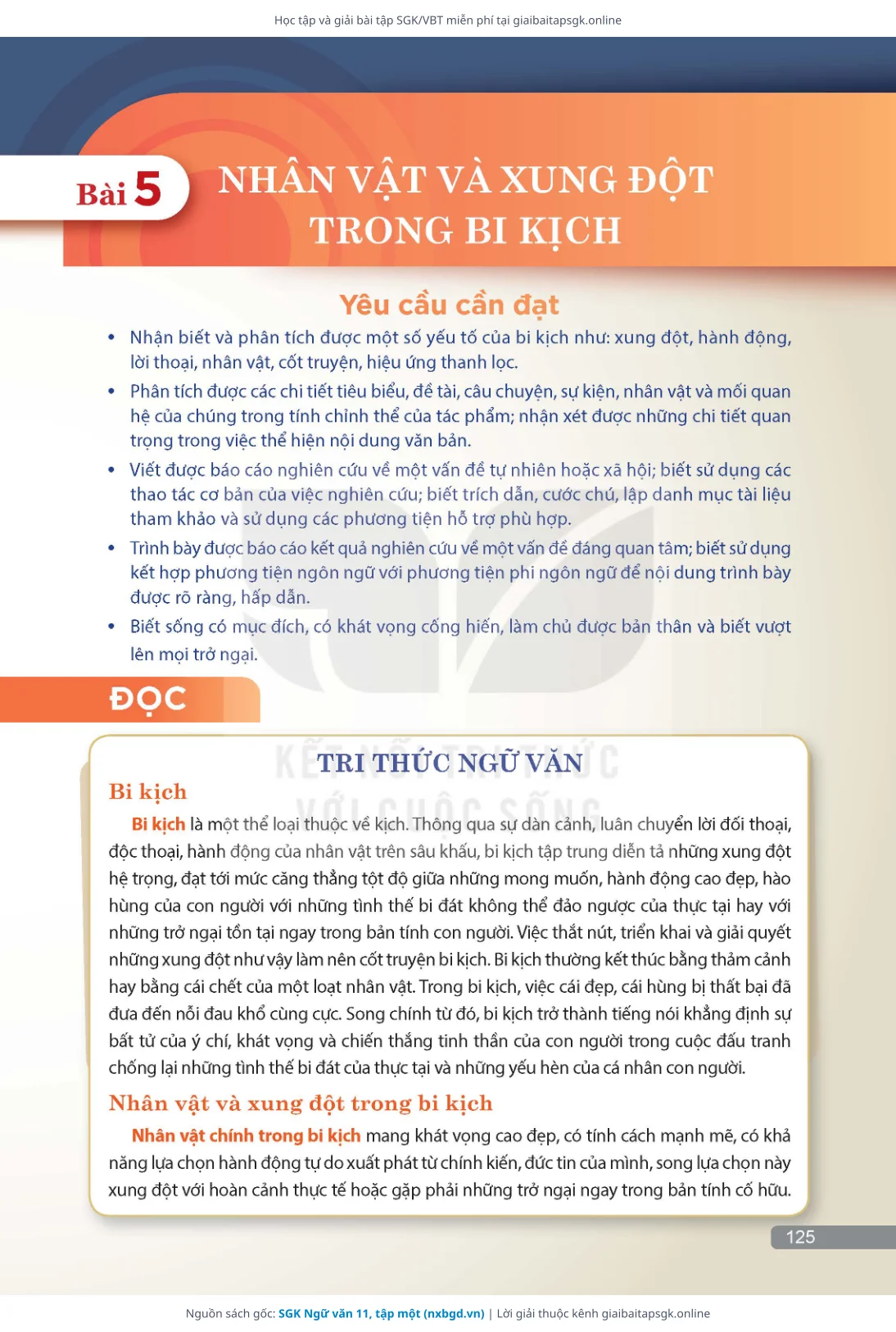Trang 126 sách giáo khoa SGK Ngữ văn 11, tập một thu nhỏ