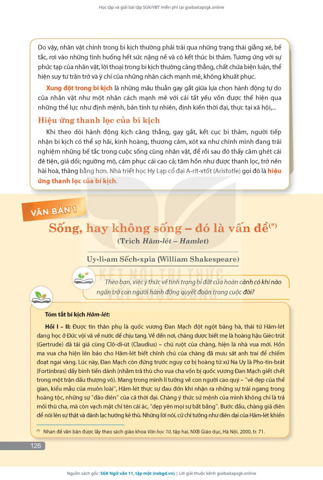 Trang 127 sách giáo khoa SGK Ngữ văn 11, tập một thu nhỏ