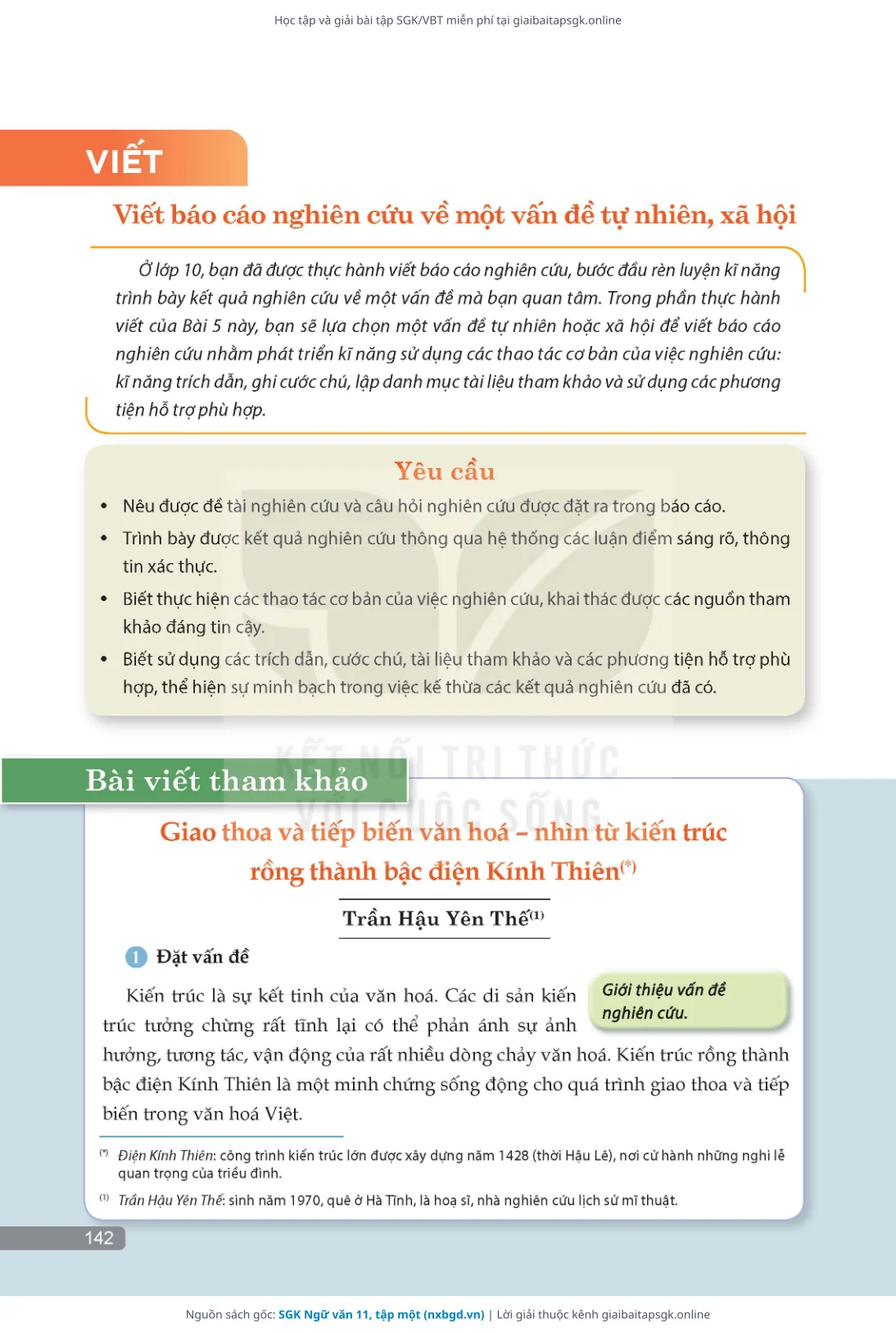 Trang 143 sách giáo khoa SGK Ngữ văn 11, tập một thu nhỏ