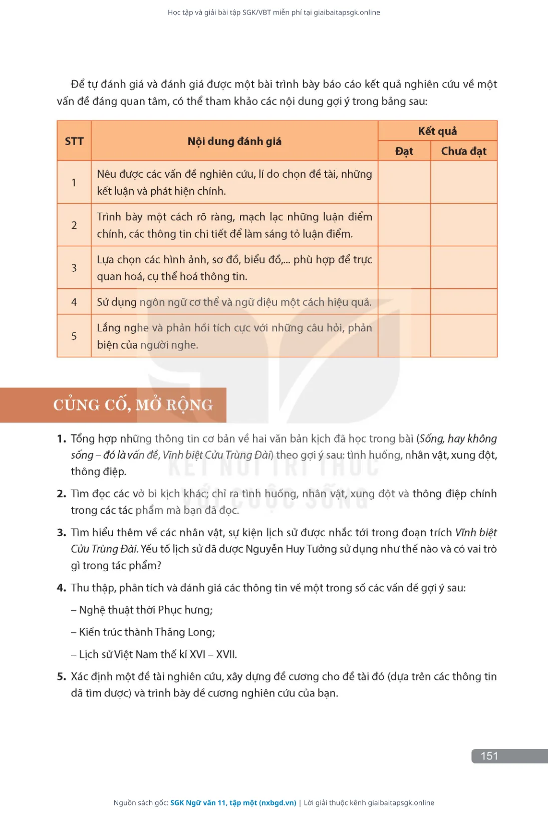 Trang 152 sách giáo khoa SGK Ngữ văn 11, tập một thu nhỏ
