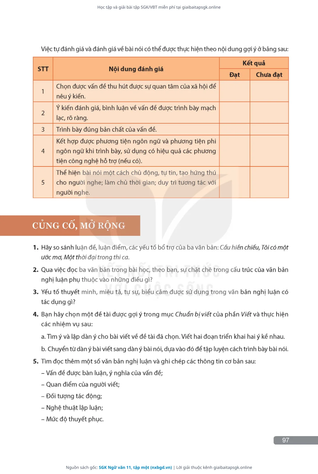 Trang 98 sách giáo khoa SGK Ngữ văn 11, tập một thu nhỏ