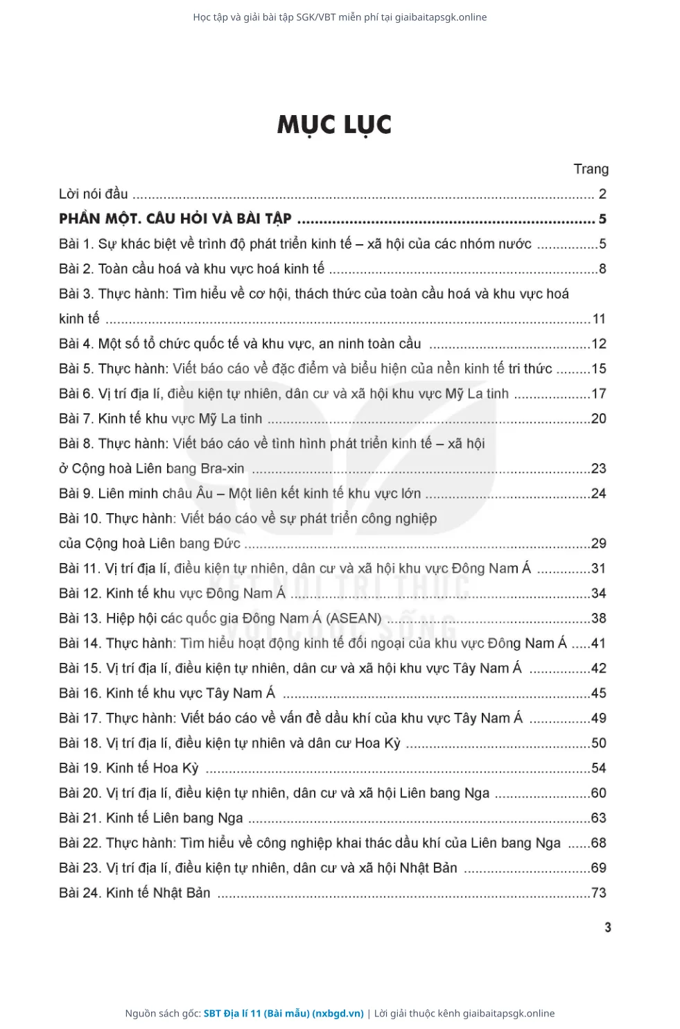 Trang 4 sách giáo khoa SBT Địa lí 11 (Bài mẫu) thu nhỏ