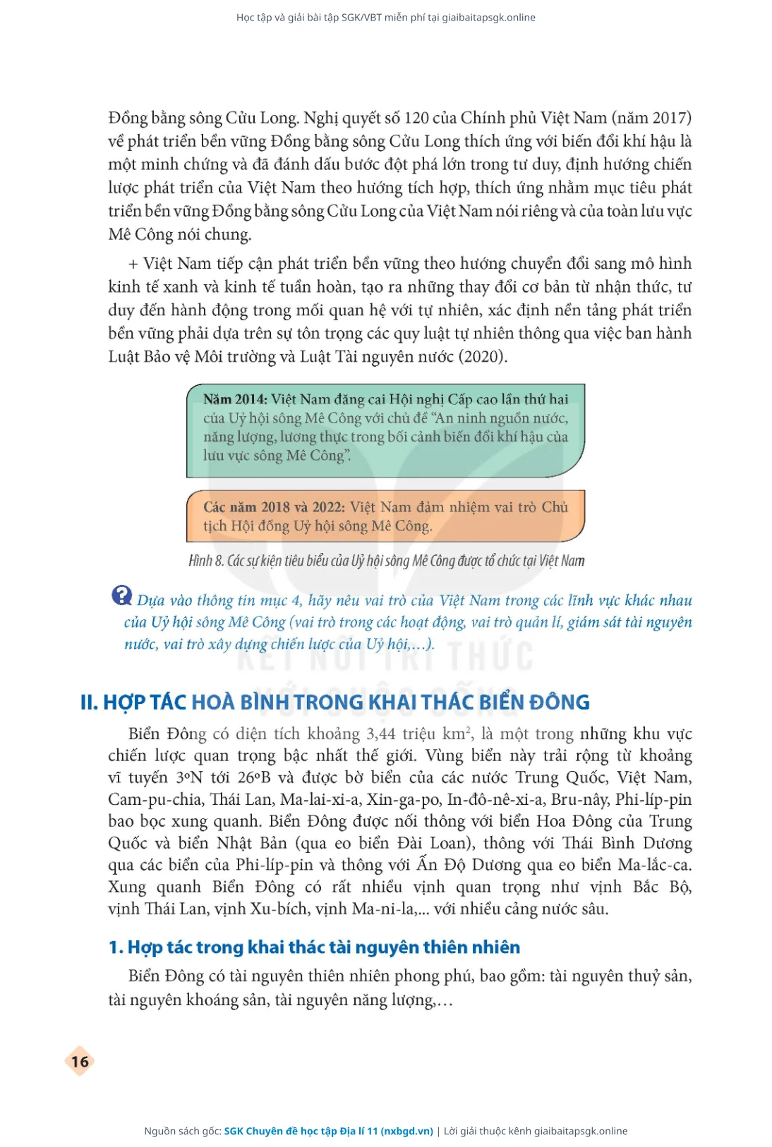 Trang 17 sách giáo khoa SGK Chuyên đề học tập Địa lí 11 thu nhỏ