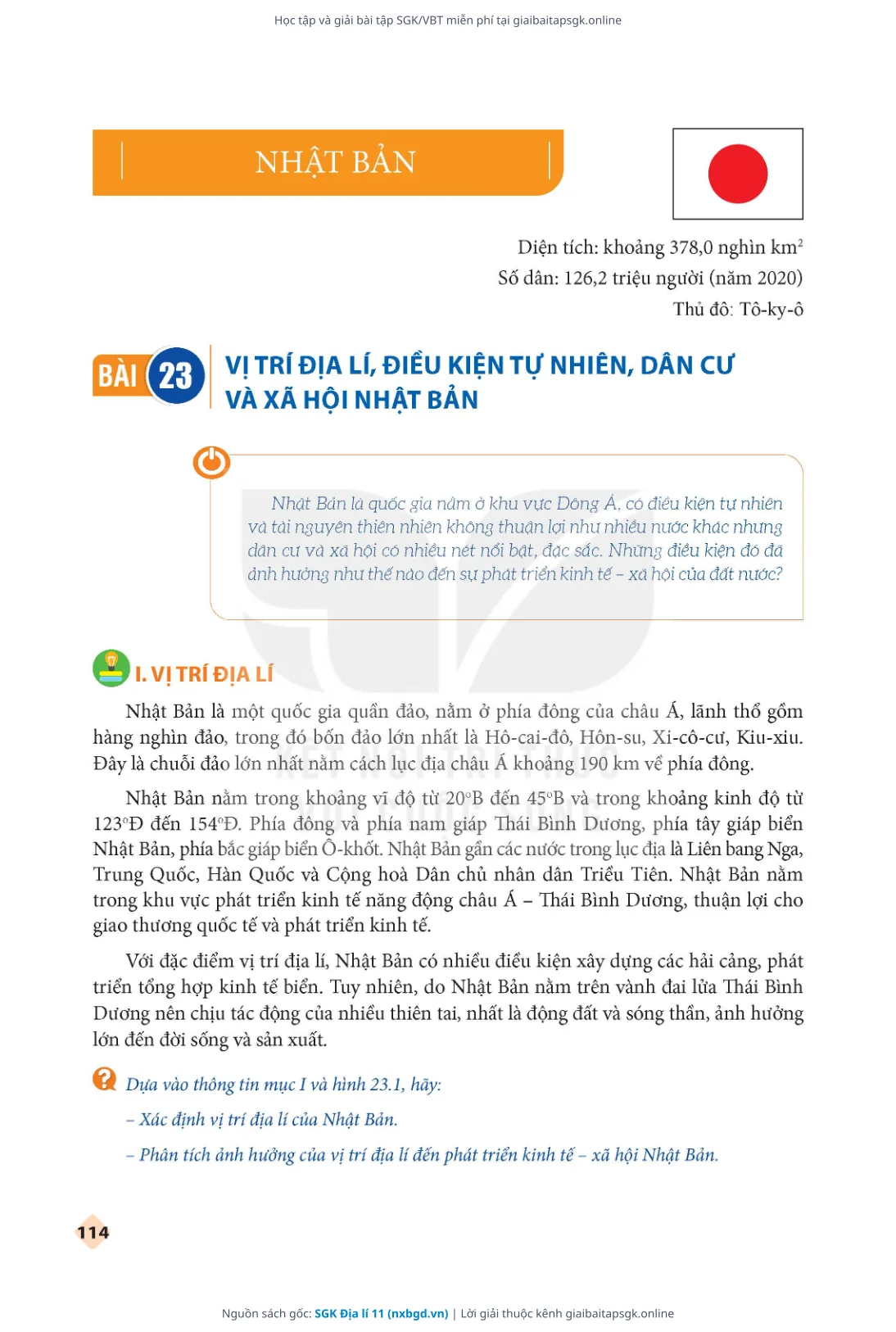 Trang 115 sách giáo khoa SGK Địa lí 11 thu nhỏ
