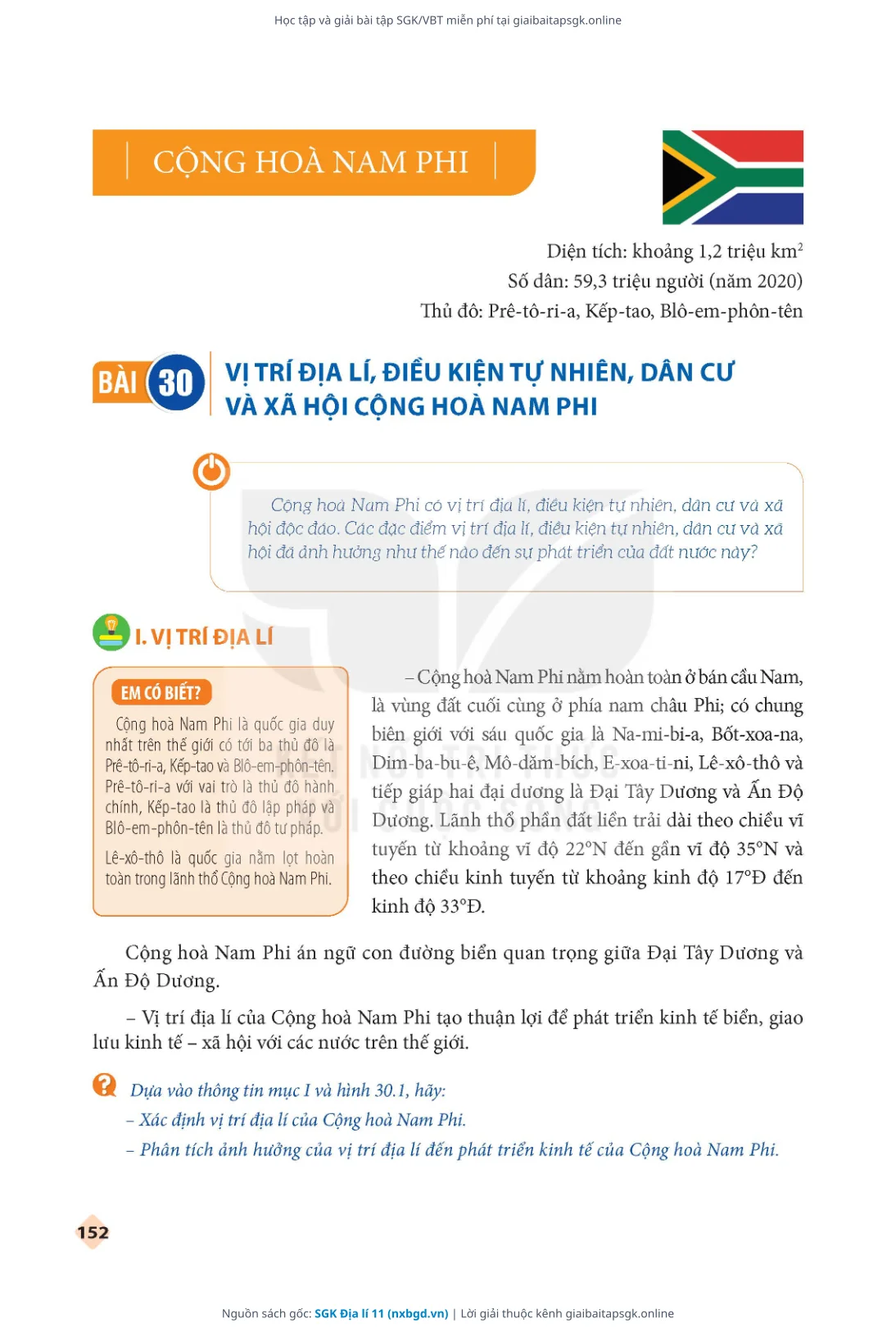 Trang 153 sách giáo khoa SGK Địa lí 11 thu nhỏ