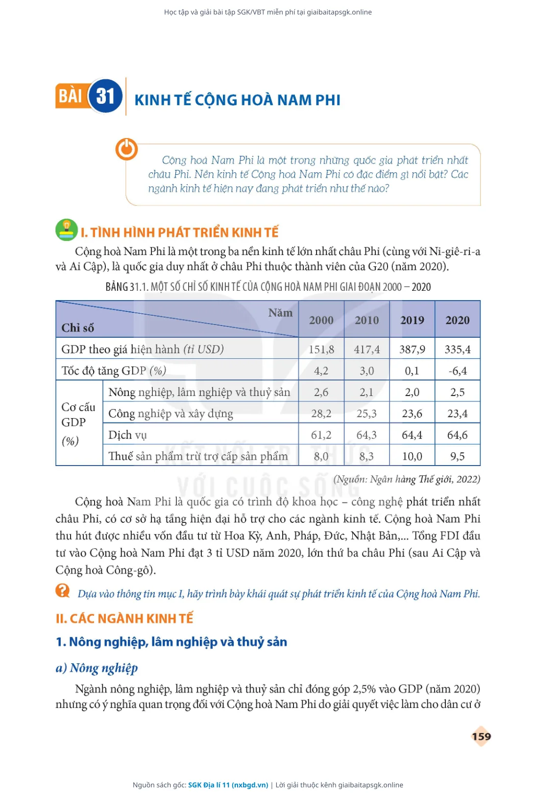 Trang 160 sách giáo khoa SGK Địa lí 11 thu nhỏ