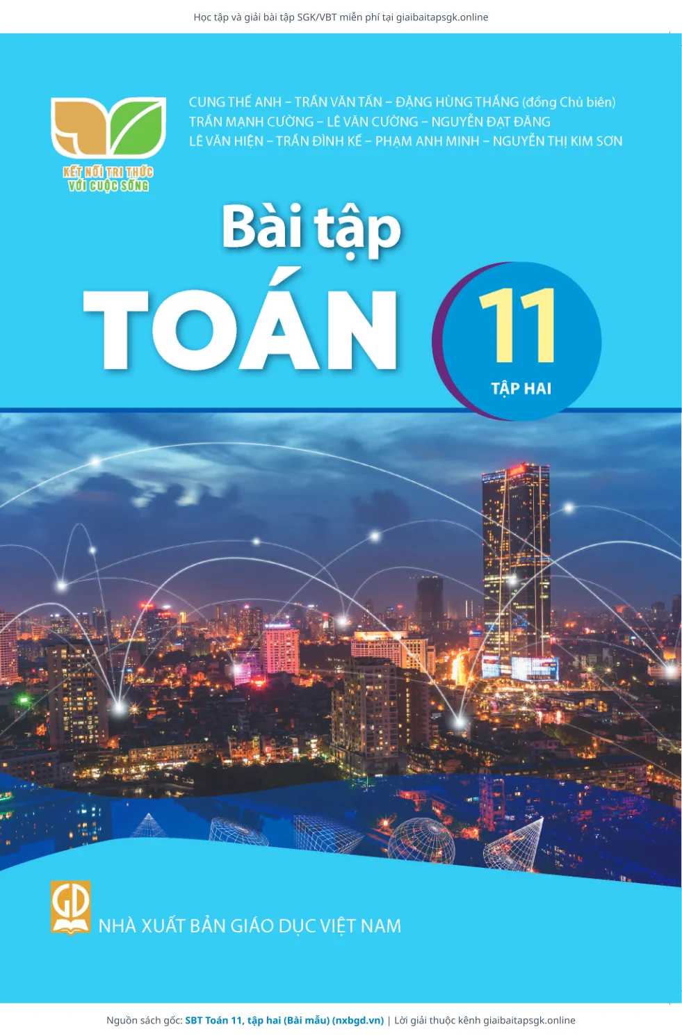 Trang 1 sách giáo khoa SBT Toán 11, tập hai (Bài mẫu) bản chuẩn
