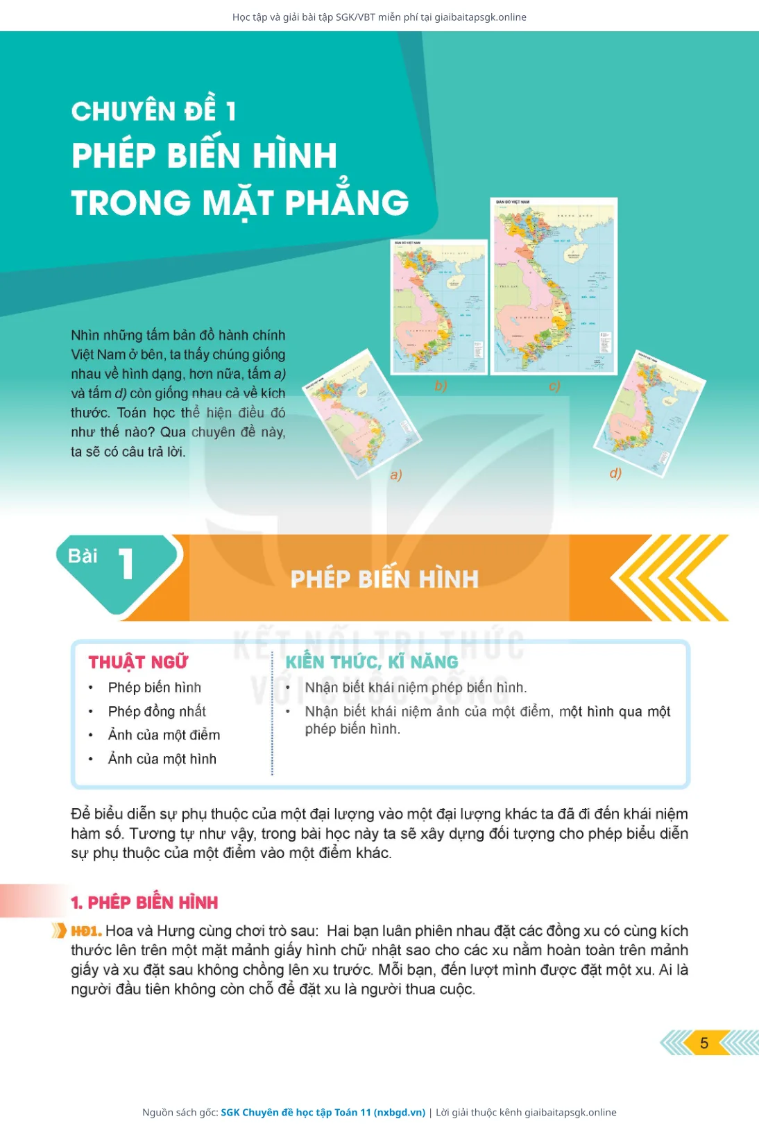 Trang 6 sách giáo khoa SGK Chuyên đề học tập Toán 11 thu nhỏ