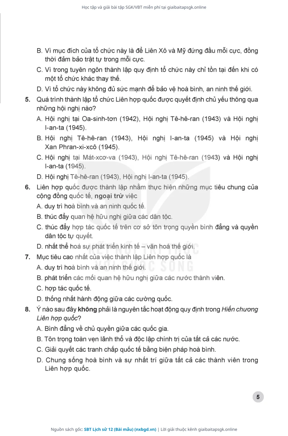 Trang 6 sách giáo khoa SBT Lịch sử 12 (Bài mẫu) thu nhỏ