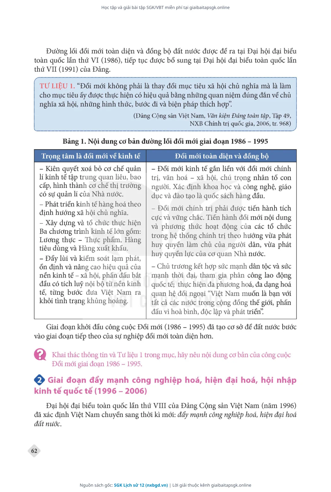 Trang 63 sách giáo khoa SGK Lịch sử 12 thu nhỏ