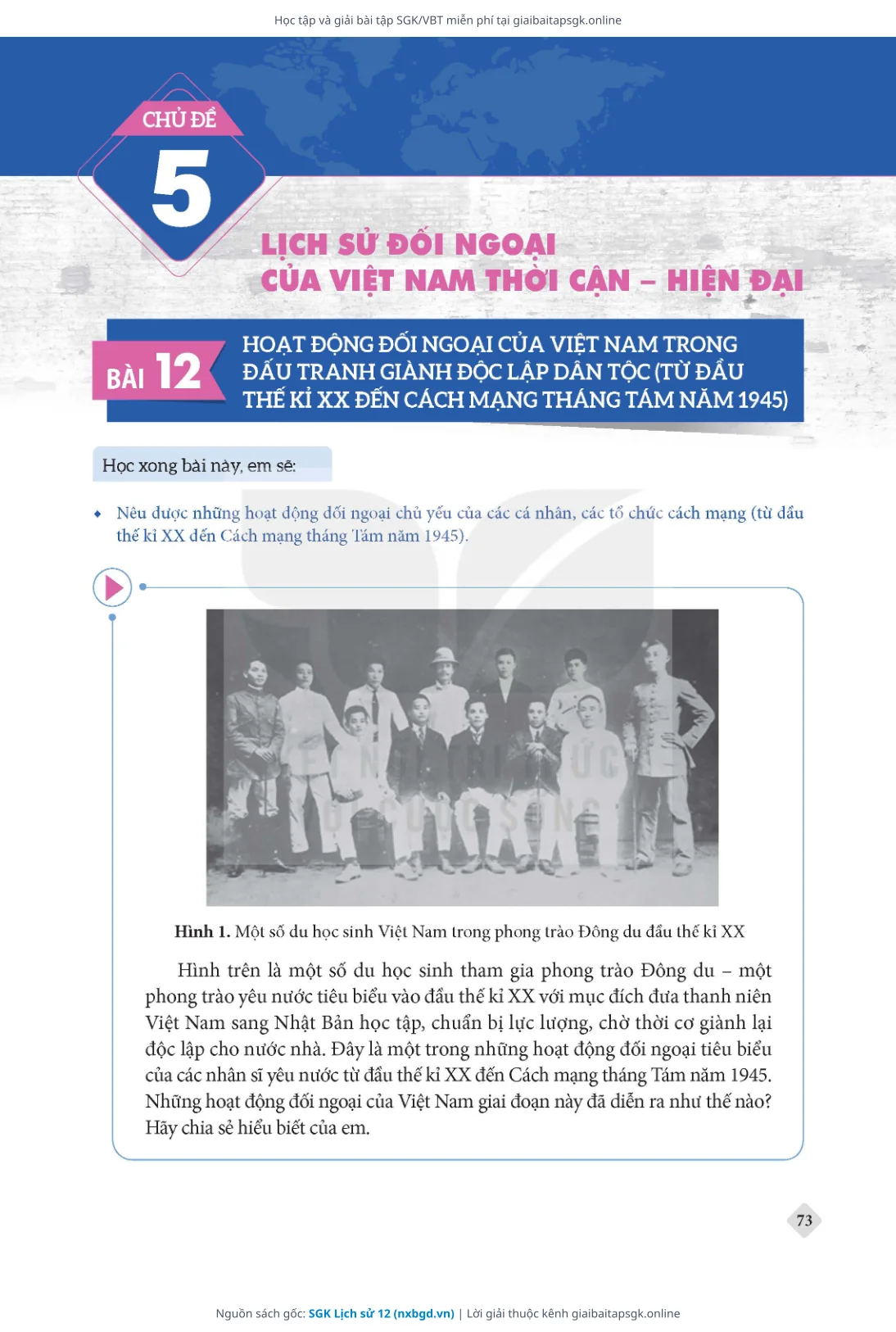 Trang 74 sách giáo khoa SGK Lịch sử 12 thu nhỏ