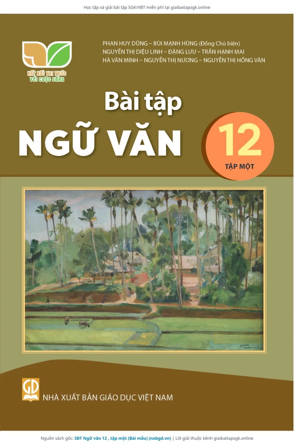 Trang 1 sách giáo khoa SBT Ngữ văn 12 , tập một (Bài mẫu) bản chuẩn