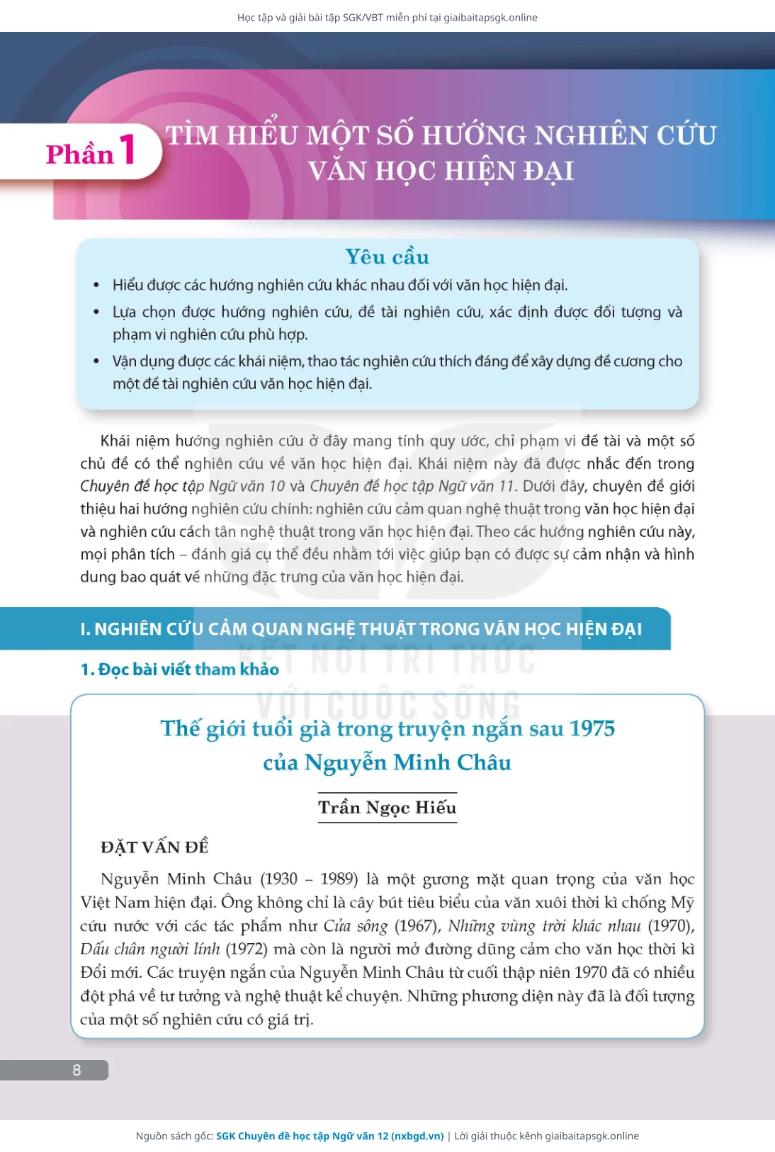 Trang 9 sách giáo khoa SGK Chuyên đề học tập Ngữ văn 12 thu nhỏ