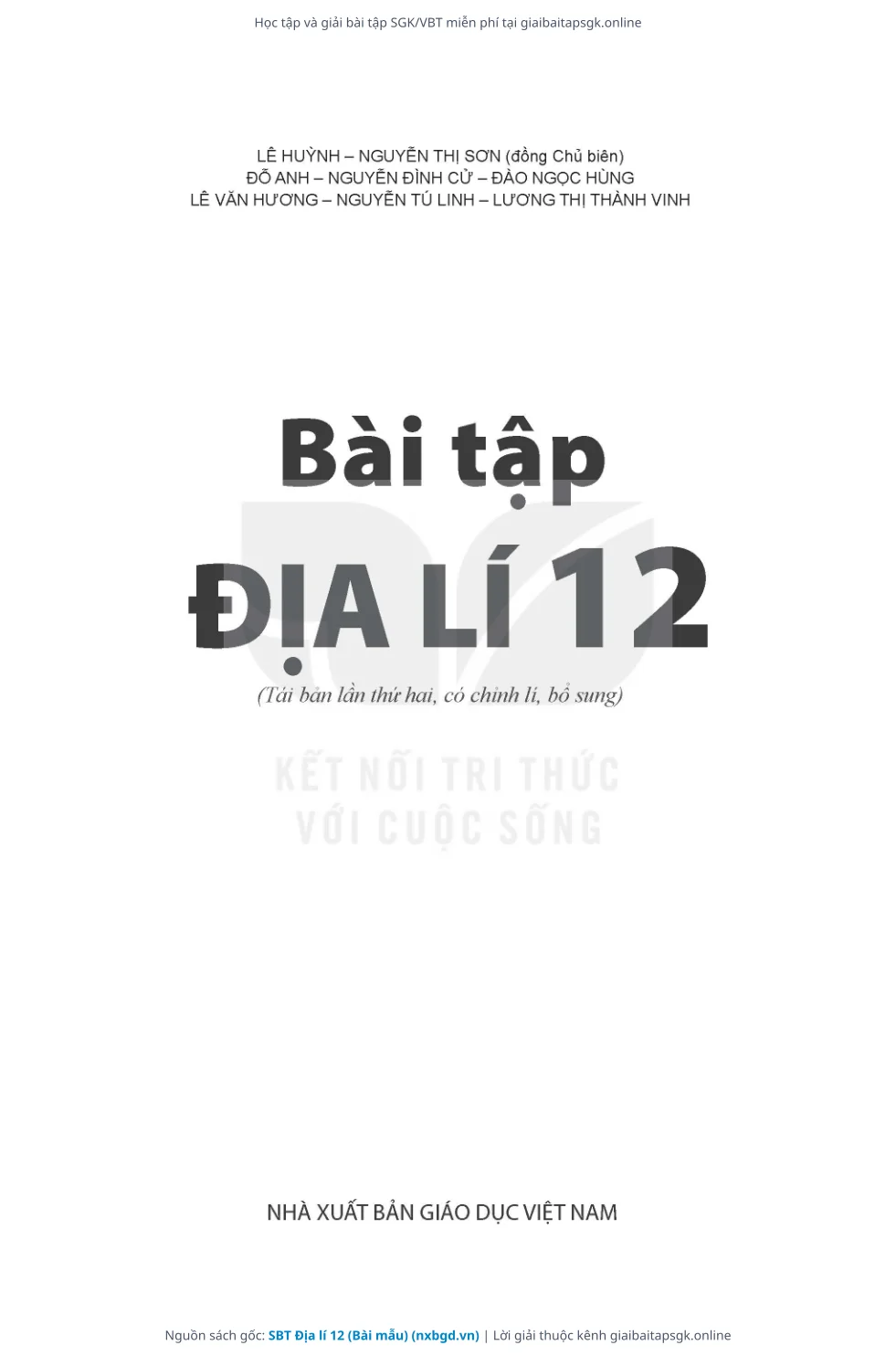 Trang 2 sách giáo khoa SBT Địa lí 12 (Bài mẫu) thu nhỏ