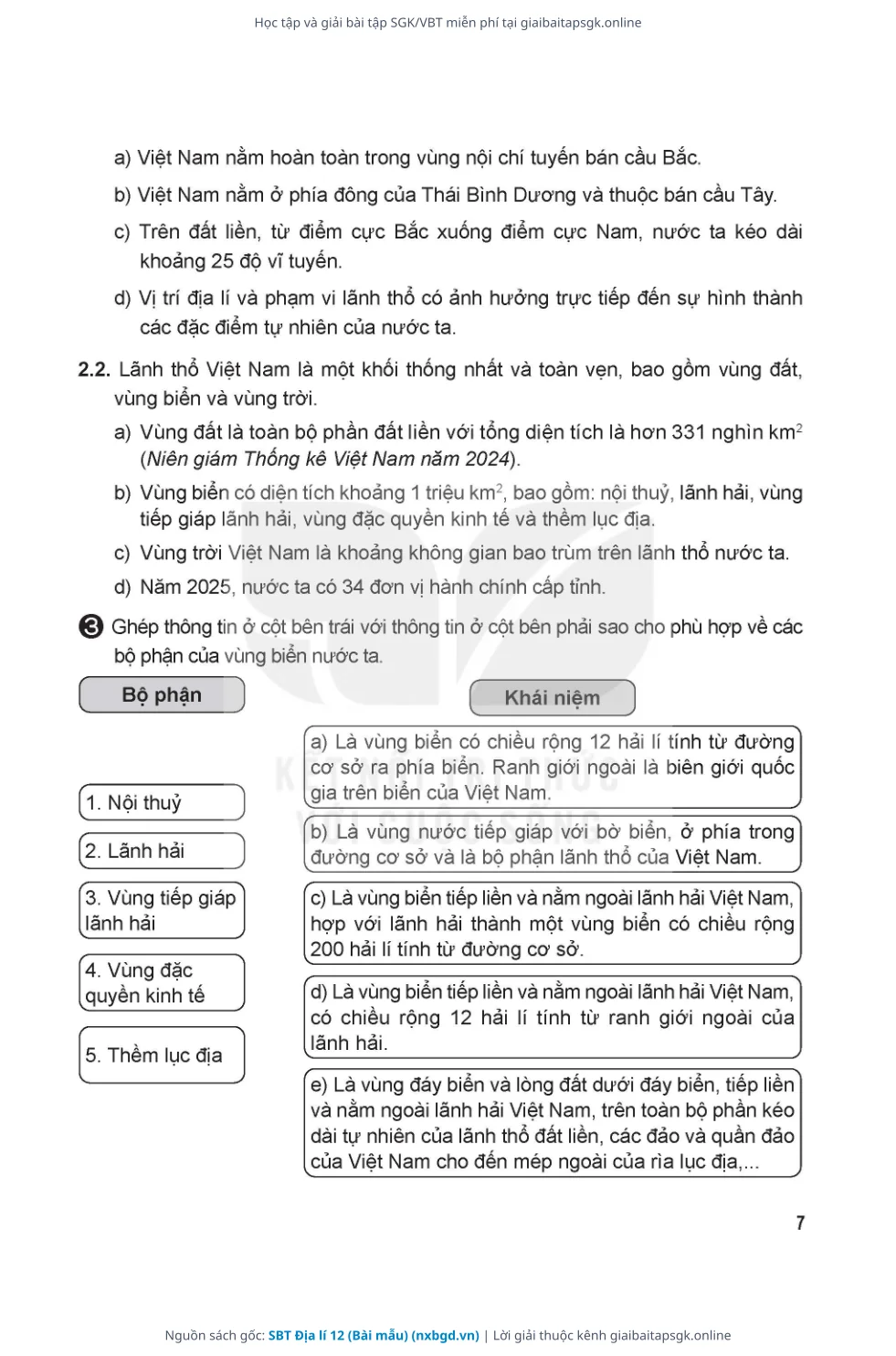 Trang 8 sách giáo khoa SBT Địa lí 12 (Bài mẫu) thu nhỏ
