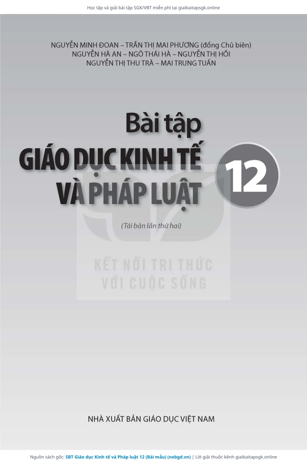 Trang 2 sách giáo khoa SBT Giáo dục Kinh tế và Pháp luật 12 (Bài mẫu) thu nhỏ