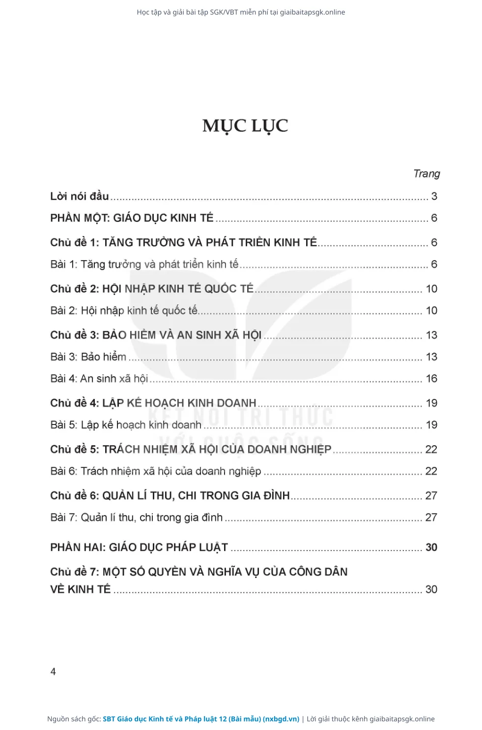 Trang 5 sách giáo khoa SBT Giáo dục Kinh tế và Pháp luật 12 (Bài mẫu) thu nhỏ