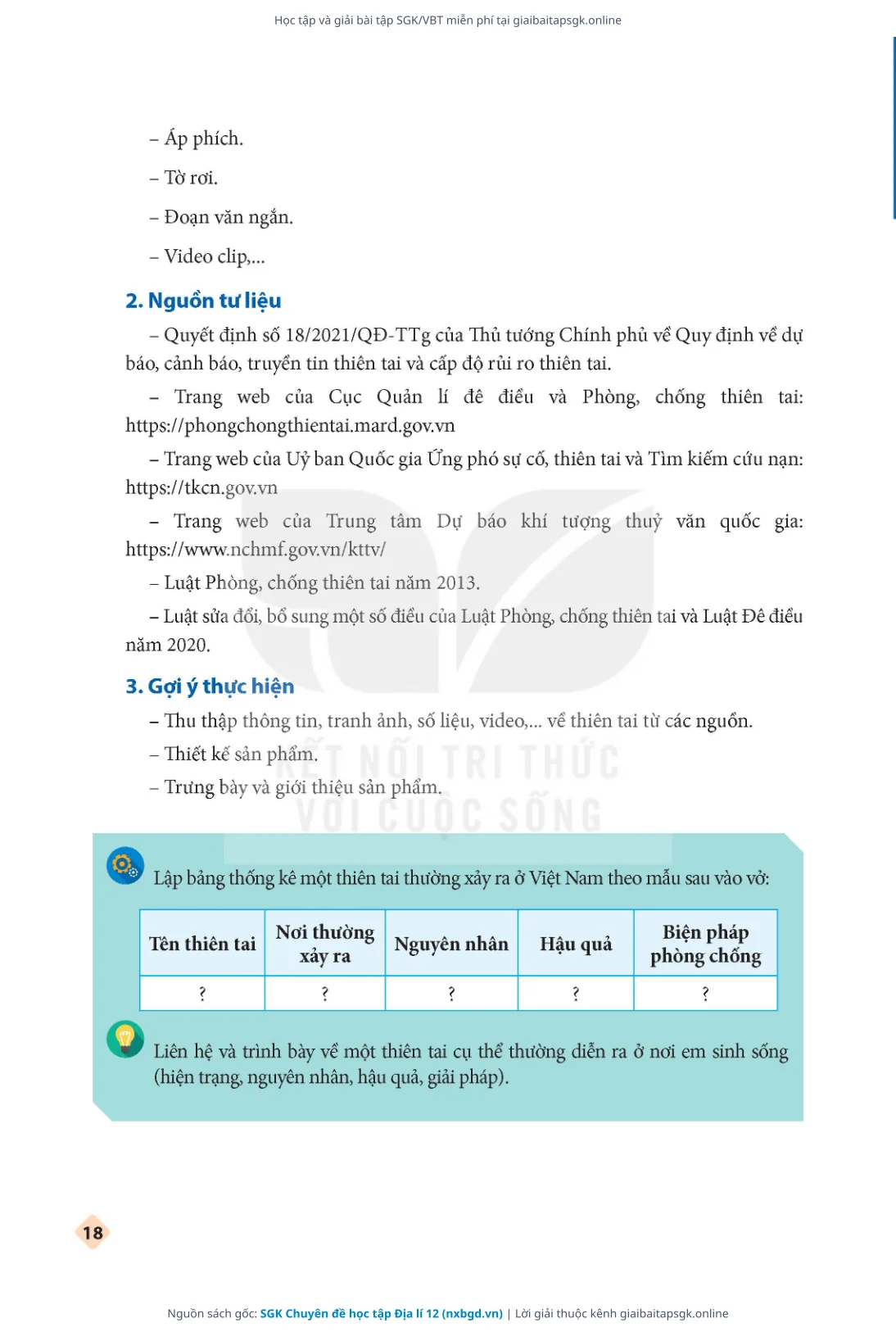 Trang 20 sách giáo khoa SGK Chuyên đề học tập Địa lí 12 thu nhỏ