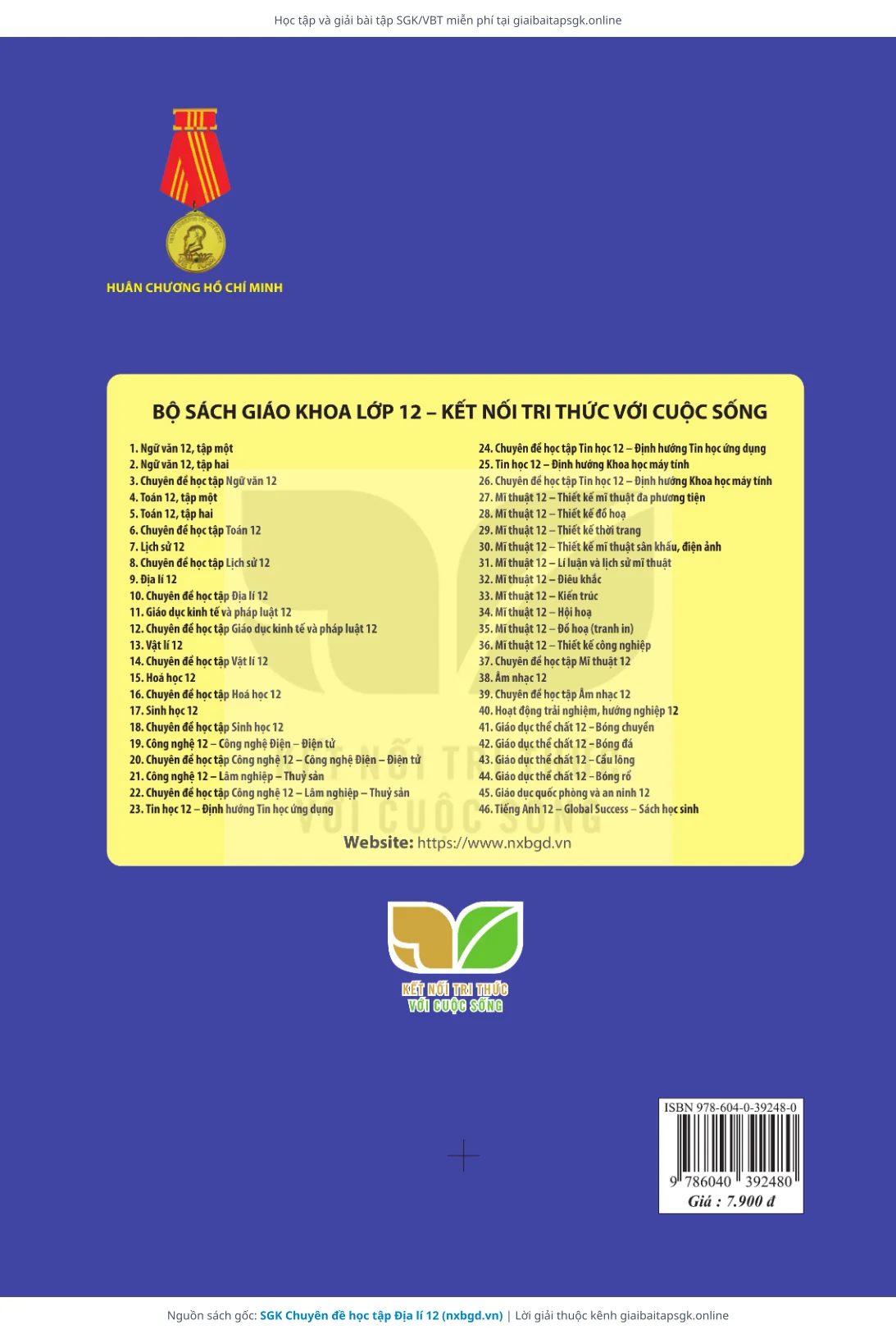 Trang 59 sách giáo khoa SGK Chuyên đề học tập Địa lí 12 thu nhỏ