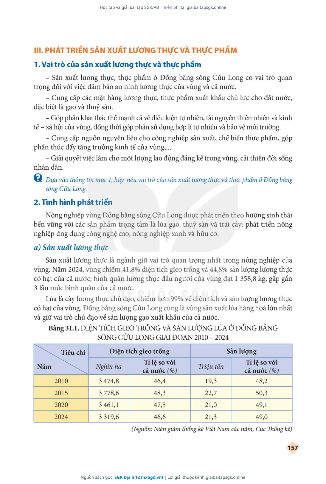 Trang 159 sách giáo khoa SGK Địa lí 12 thu nhỏ
