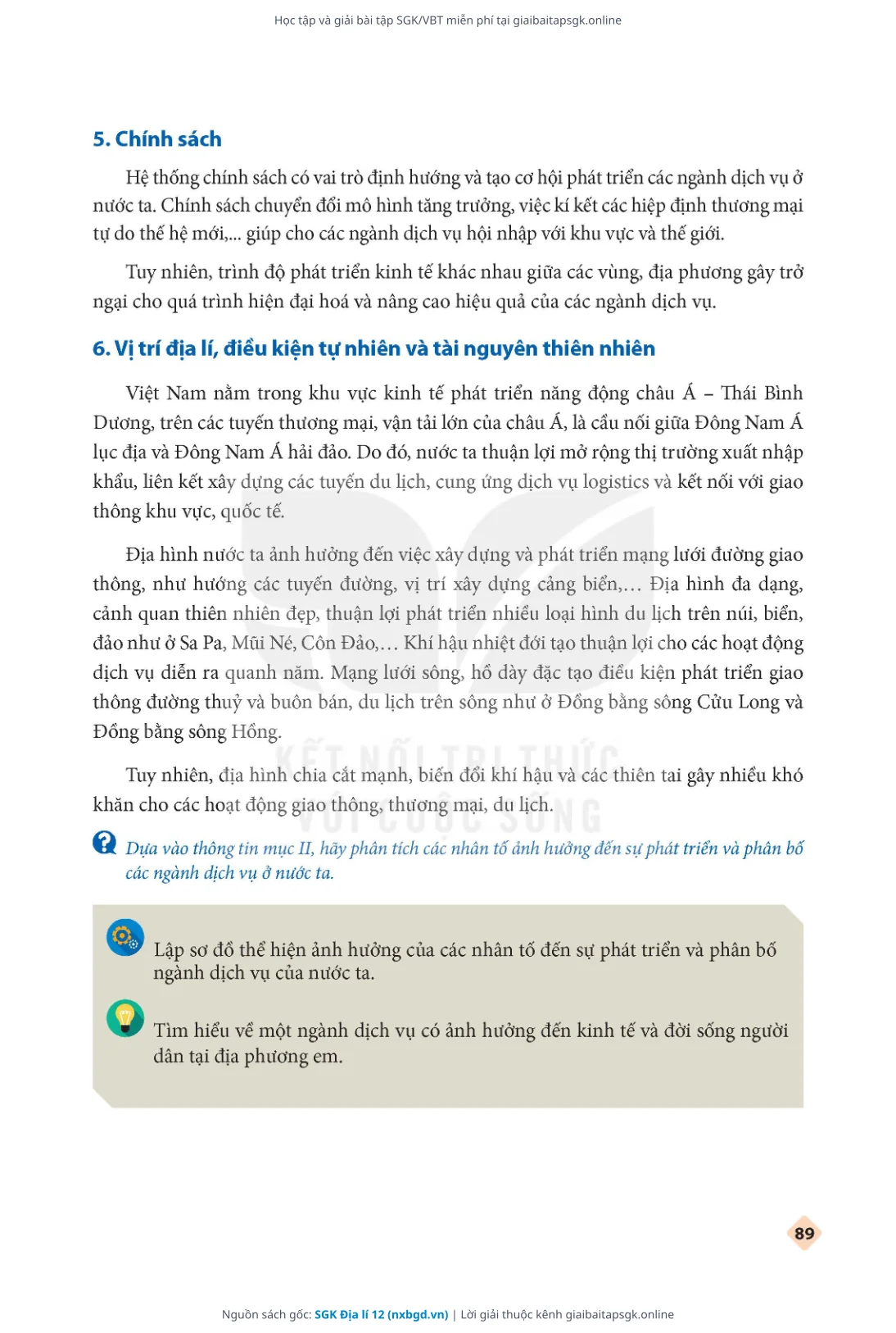 Trang 91 sách giáo khoa SGK Địa lí 12 thu nhỏ