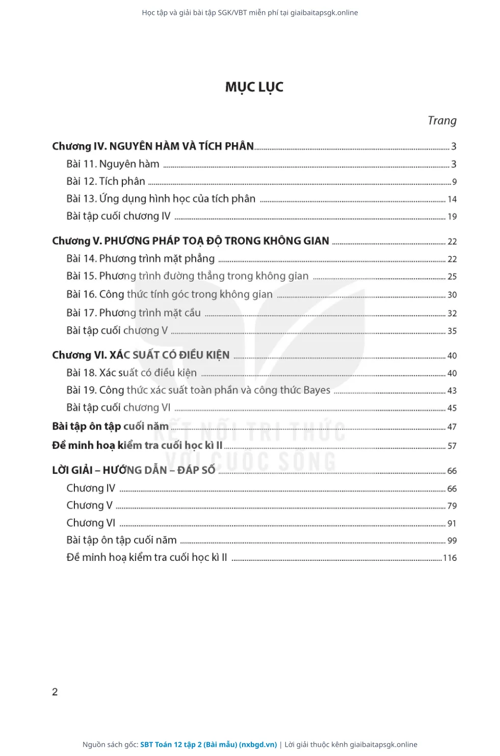 Trang 3 sách giáo khoa SBT Toán 12 tập 2 (Bài mẫu) thu nhỏ