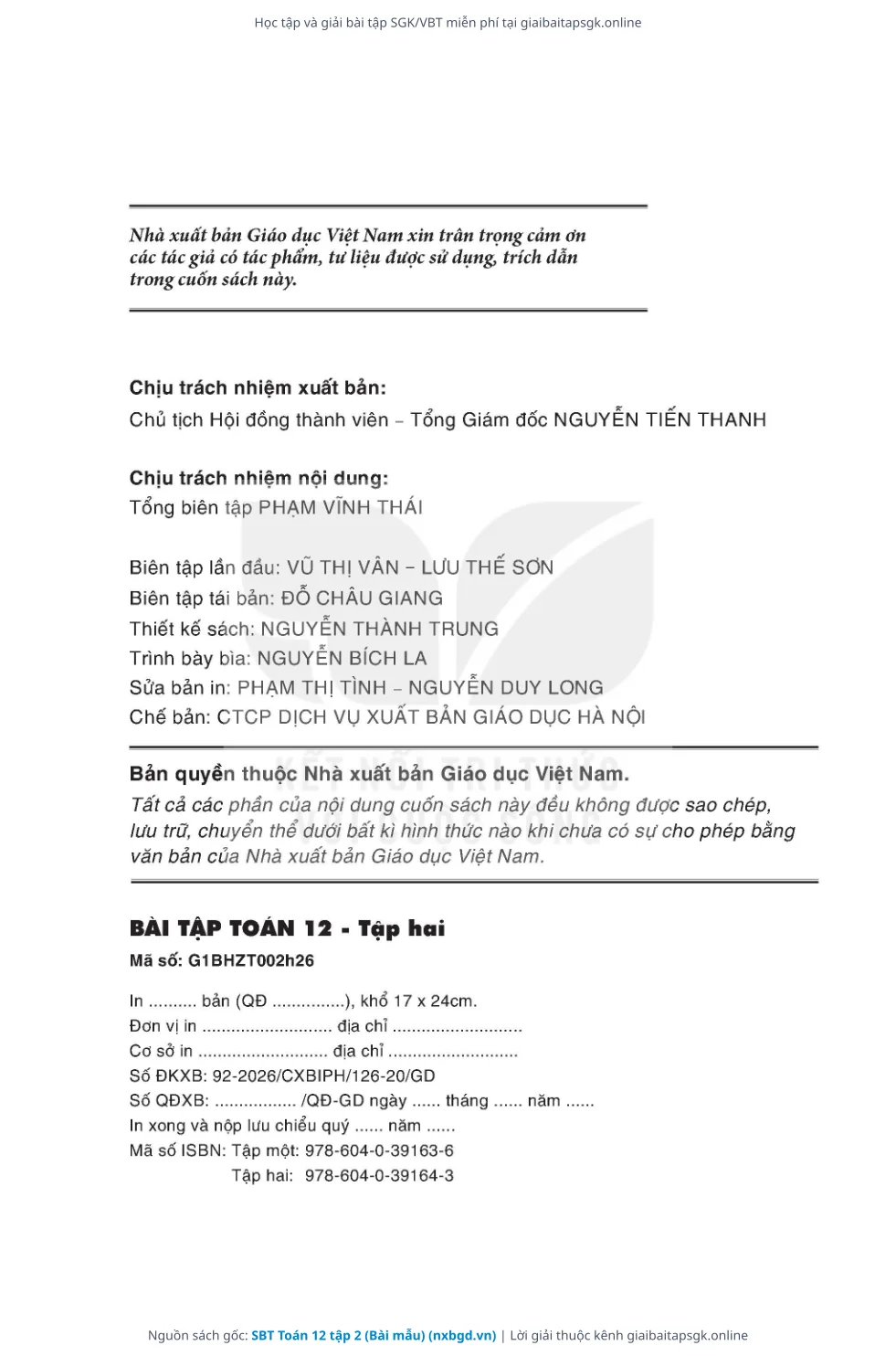 Trang 7 sách giáo khoa SBT Toán 12 tập 2 (Bài mẫu) thu nhỏ